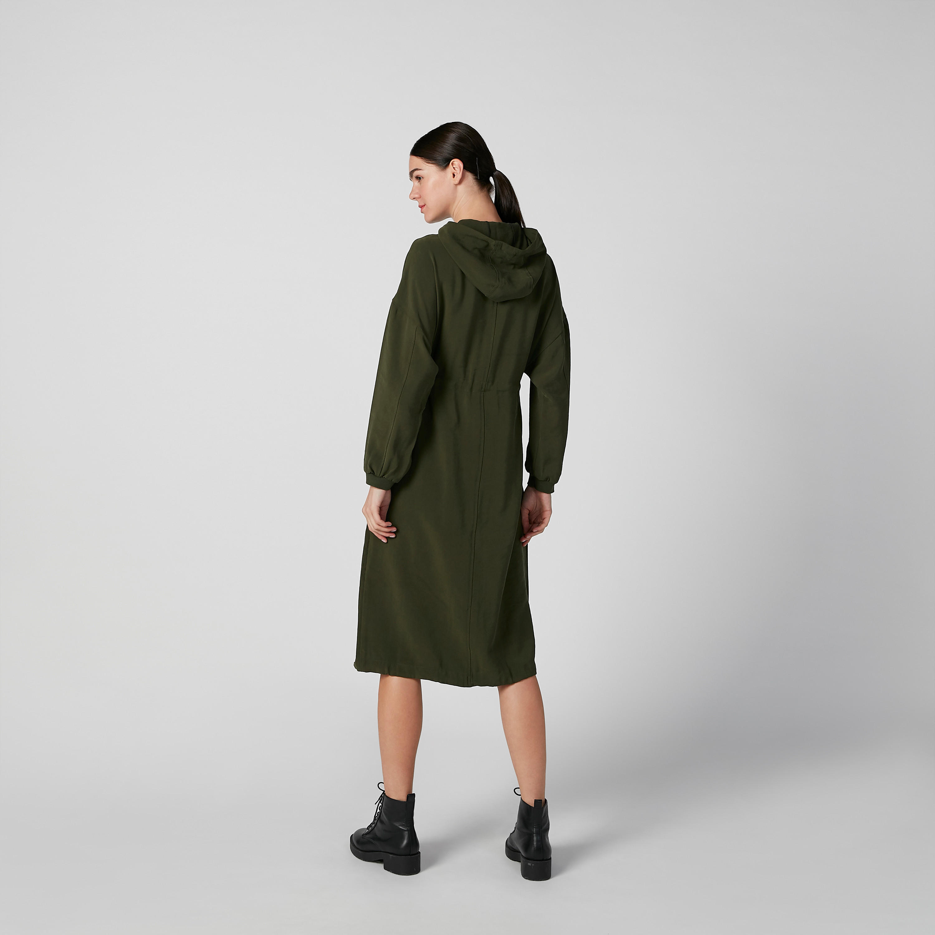 Iconic Shirt Dress with Long Sleeves and Hood-women-clothing-dresses-image-4