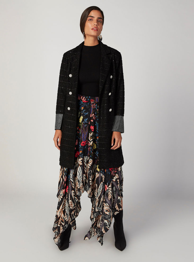 تنورة بقصّة واسعة وخصر متوسط الارتفاع وطبعات زهرية من آيكونيك-women-clothing-bottoms-skirts-image-2