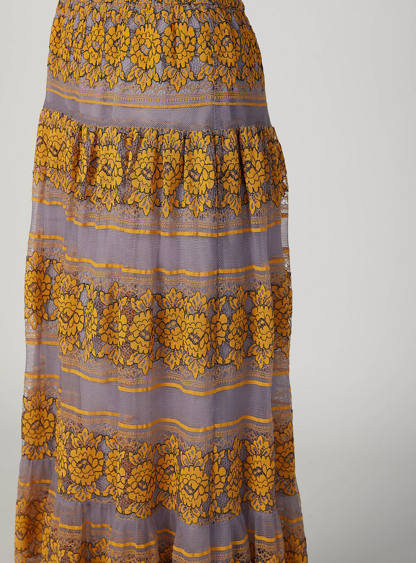 تنورة ماكسي إيه لاين بخصر مطّاطي وطبعات زهرية من آيكونيك-women-clothing-bottoms-skirts-image-3