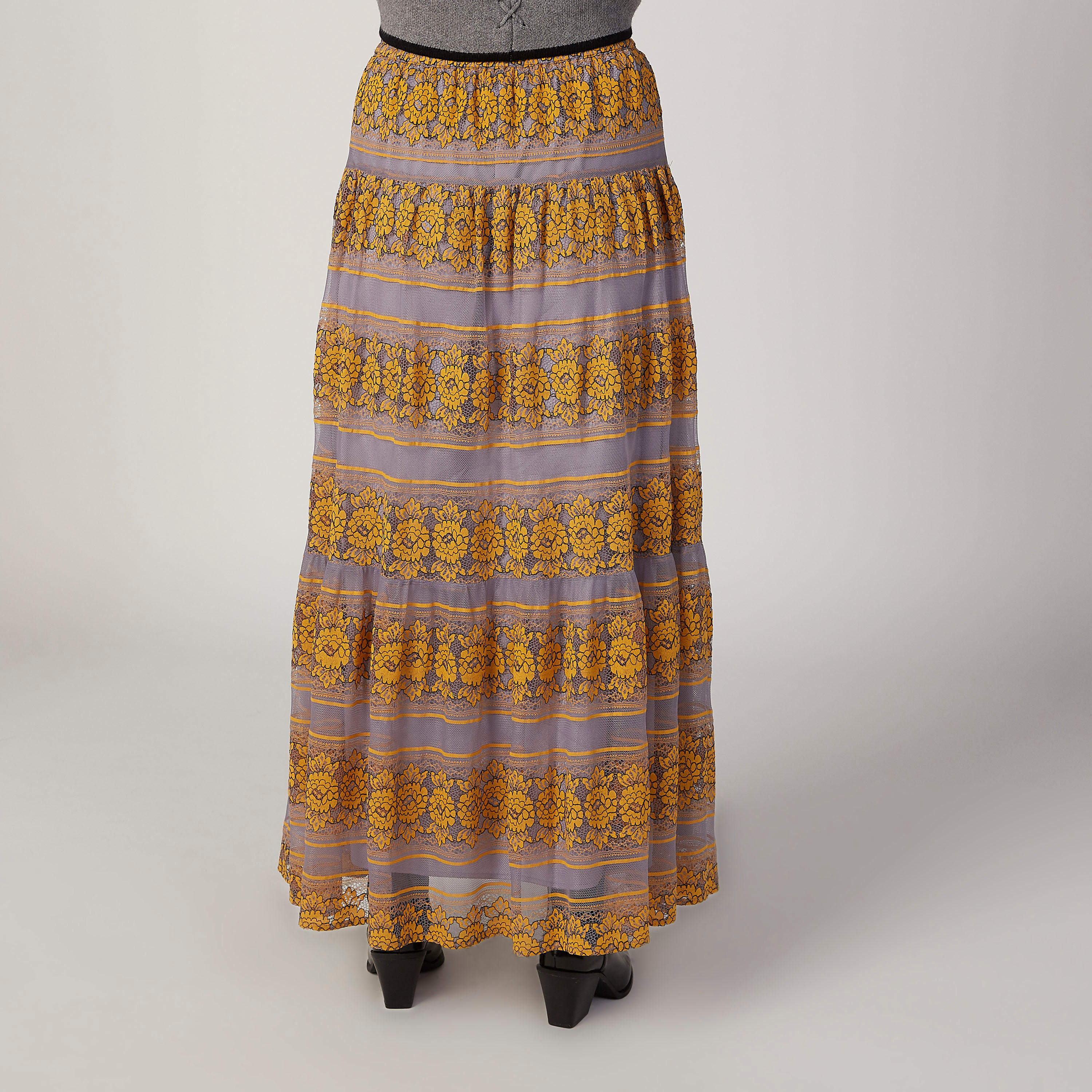 تنورة ماكسي إيه لاين بخصر مطّاطي وطبعات زهرية من آيكونيك-women-clothing-bottoms-skirts-image-4