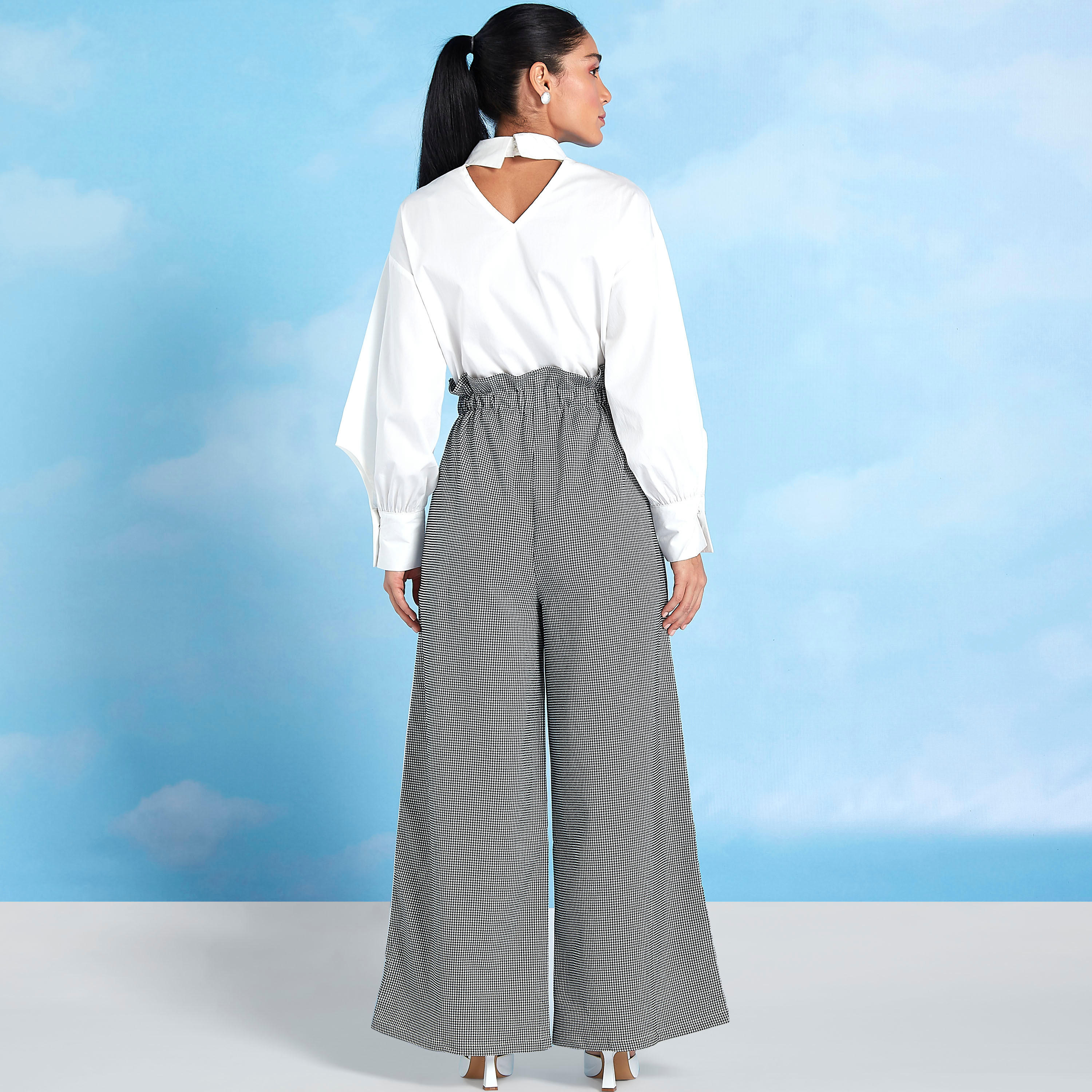 أفرول كاروهات بأكمام طويلة وأربطة من آيكونيك-women-clothing-jumpsuits-image-5
