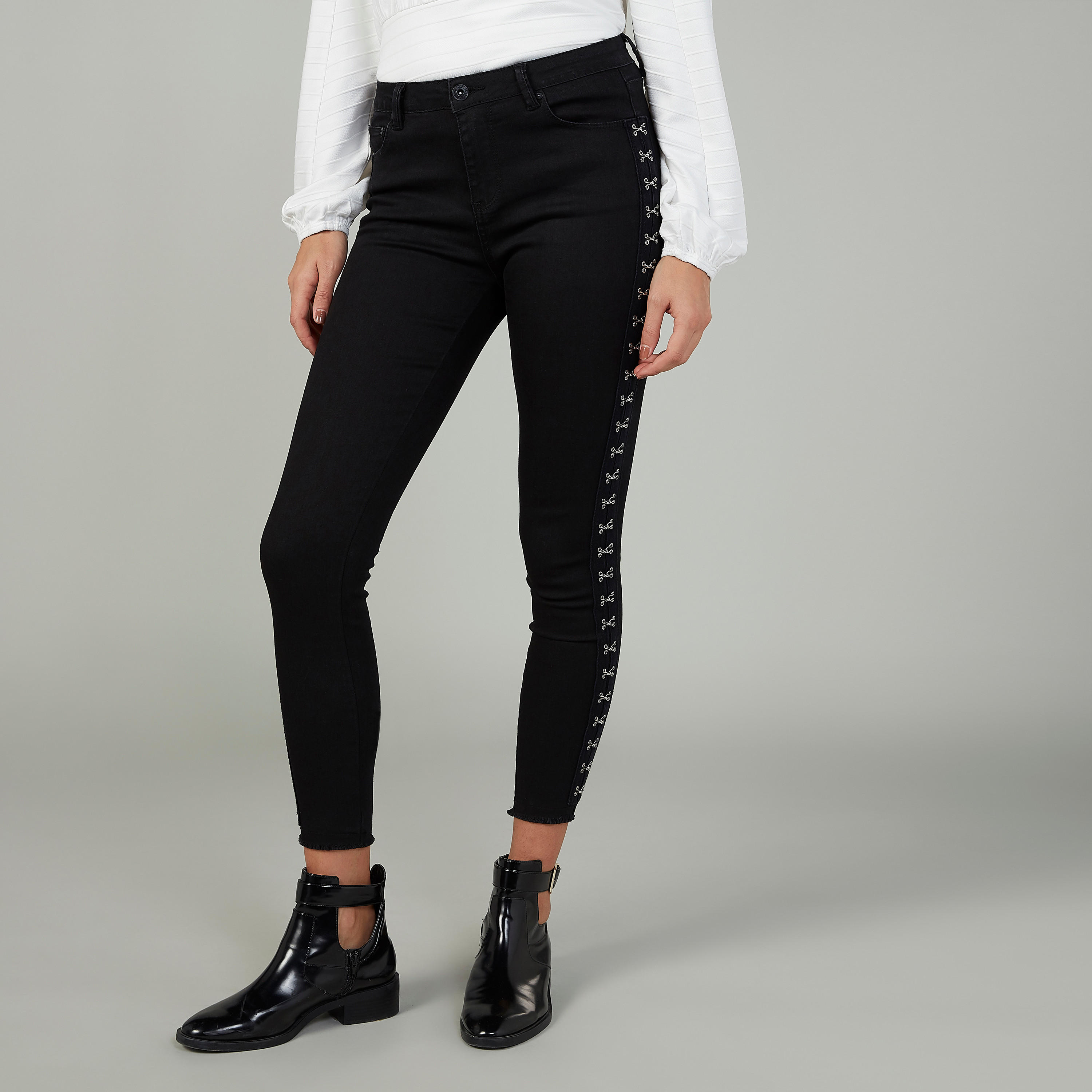 Iconic Plain High Waist Cropped Pants with Belt Loops-women-clothing-bottoms-trousers-image-1