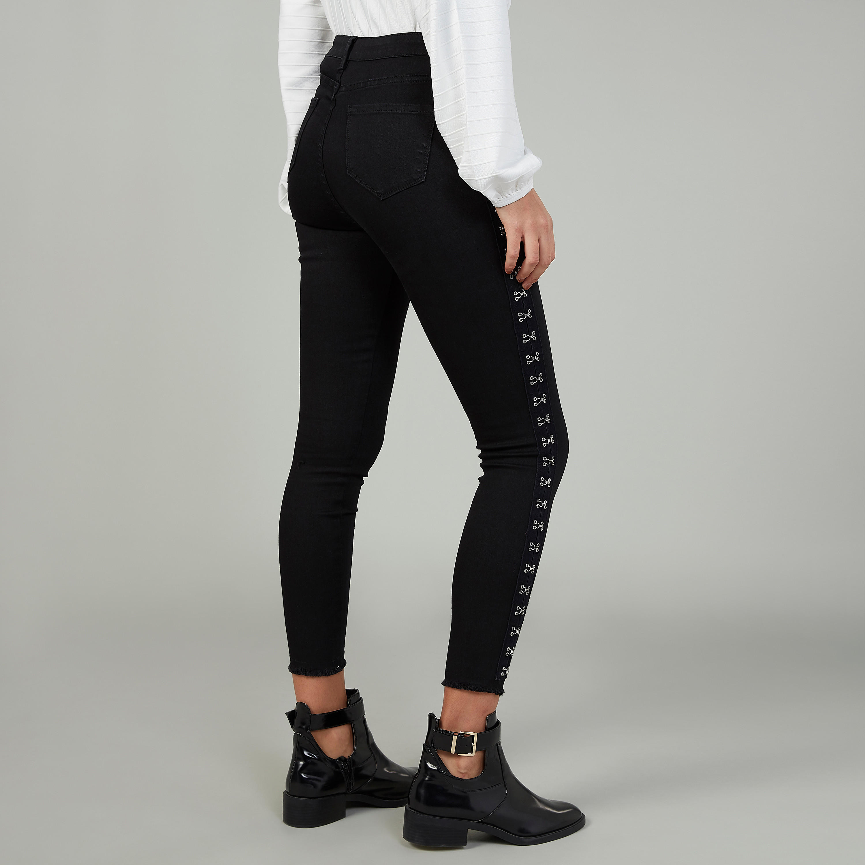 Iconic Plain High Waist Cropped Pants with Belt Loops-women-clothing-bottoms-trousers-image-4