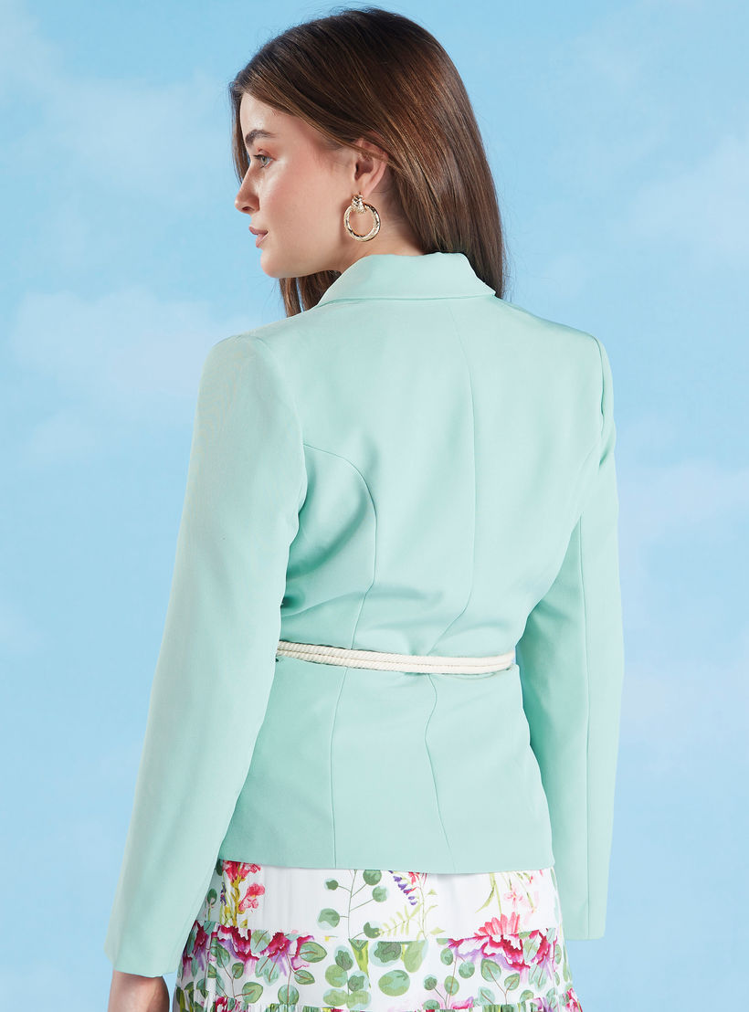 جاكيت بليزر رسمي سادة بياقة مطوية وأكمام طويلة من آيكونك-women-clothing-coatsandjackets-blazers-image-1