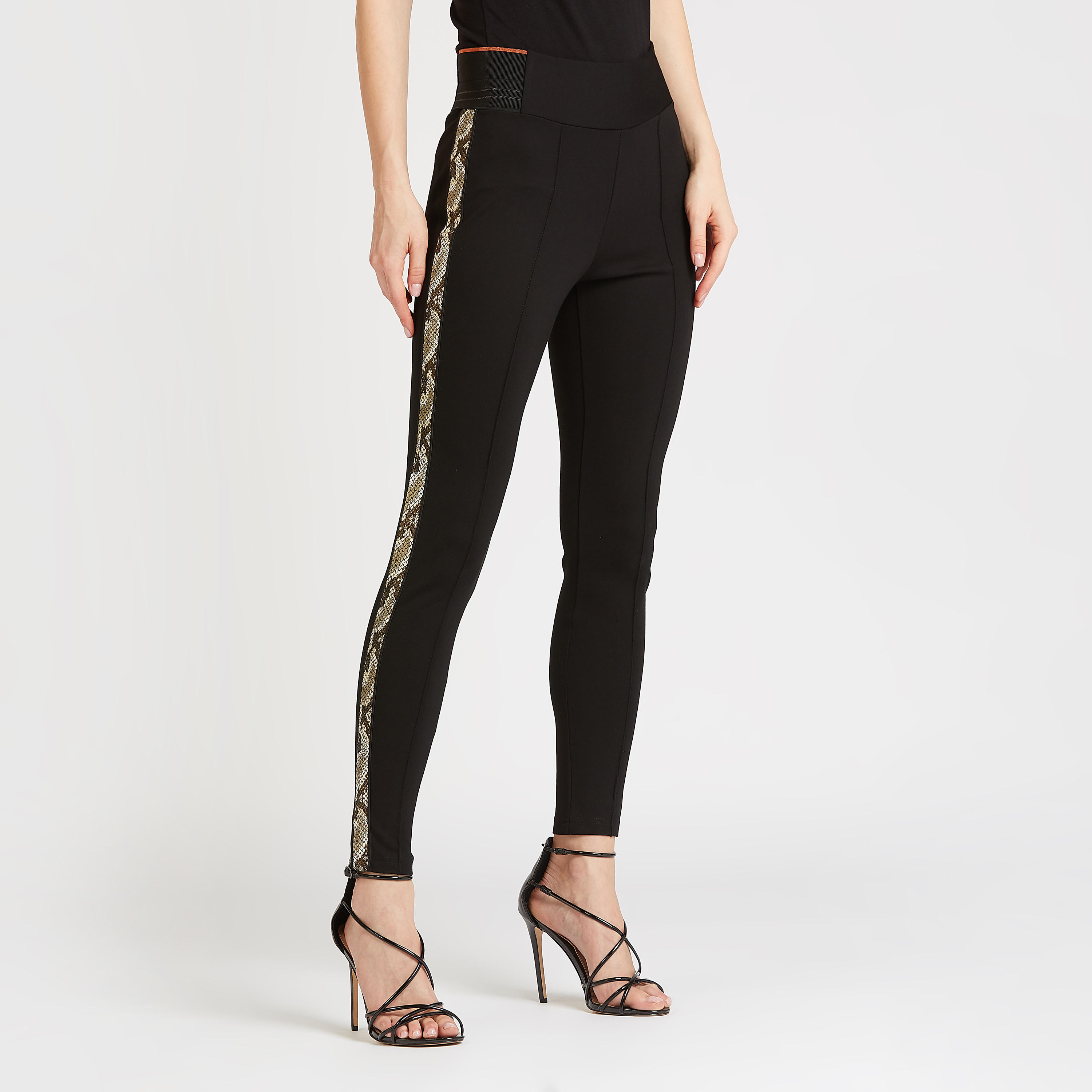 بنطلون ليقنز سكيني بخصر متوسط الإرتفاع وطبعات حيوانات وخصر مطّاطي من آيكونيك-women-clothing-bottoms-leggings-image-1