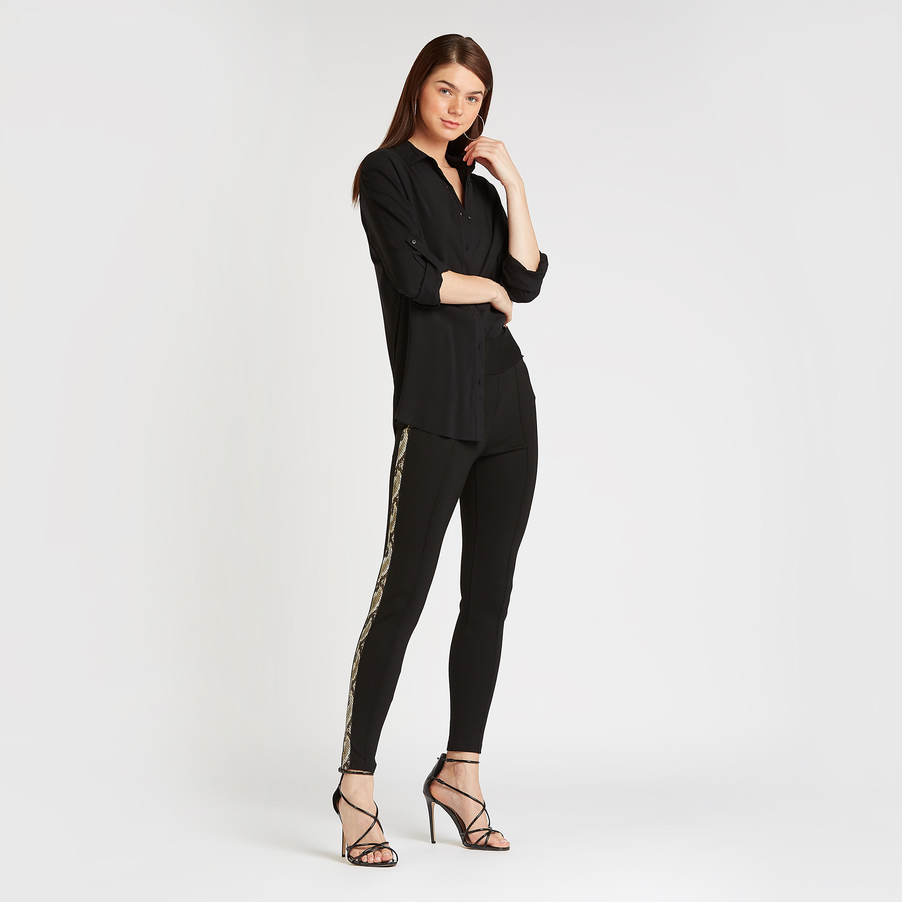 بنطلون ليقنز سكيني بخصر متوسط الإرتفاع وطبعات حيوانات وخصر مطّاطي من آيكونيك-women-clothing-bottoms-leggings-image-2