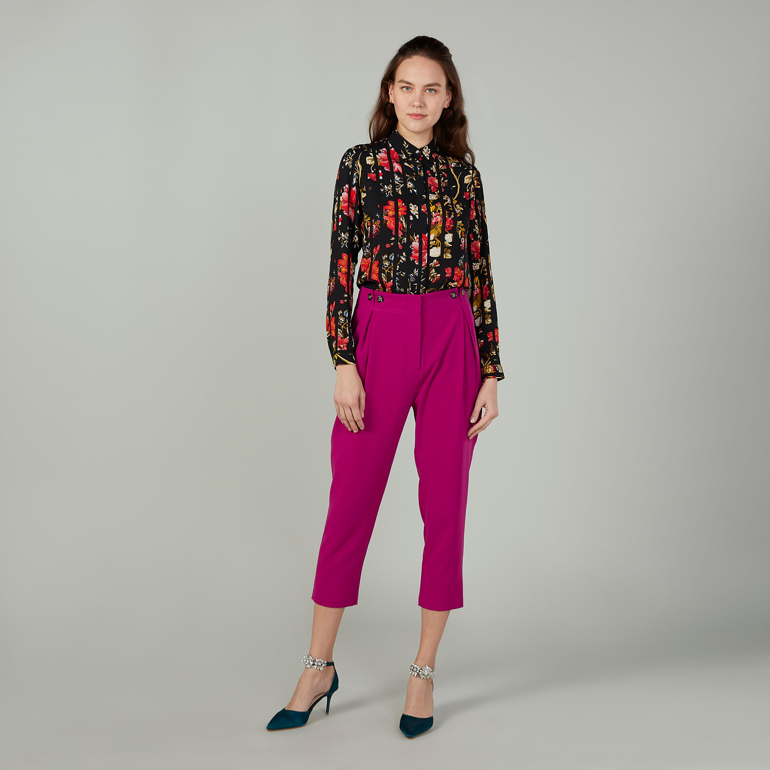 قميص بأكمام طويلة وأزرار مخفية وطبعات من آيكونيك-women-clothing-shirtsandblouses-shirts-image-5