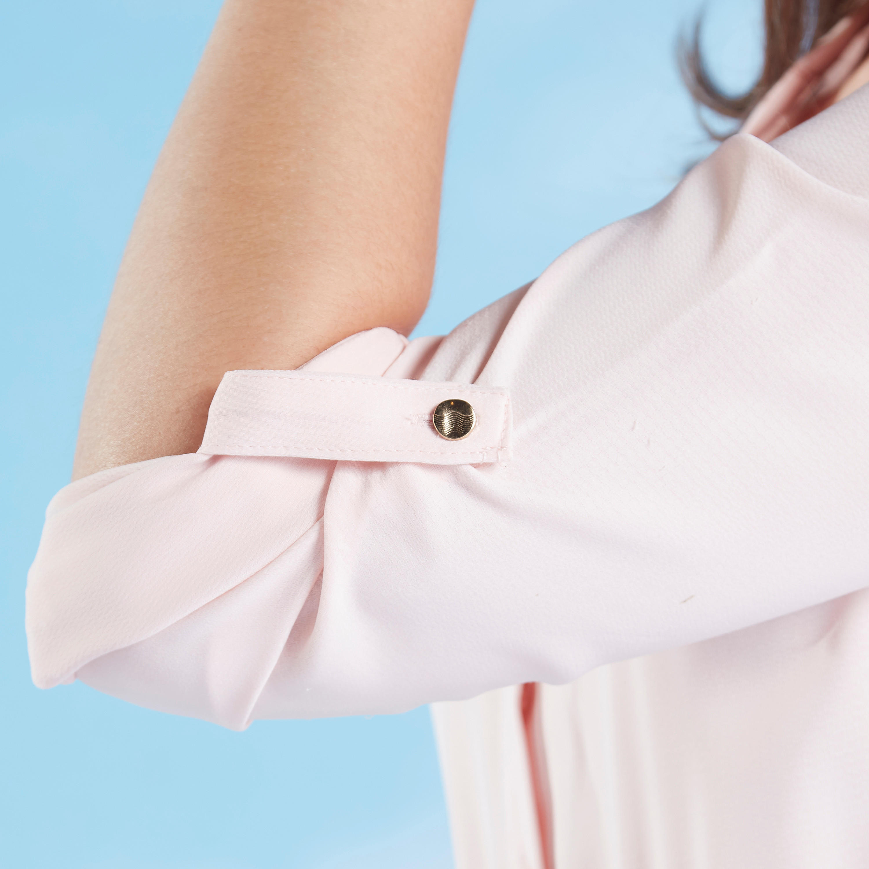 فستان سادة ميدي بياقة V وأكمام طويلة من آيكونيك-women-clothing-dresses-image-5