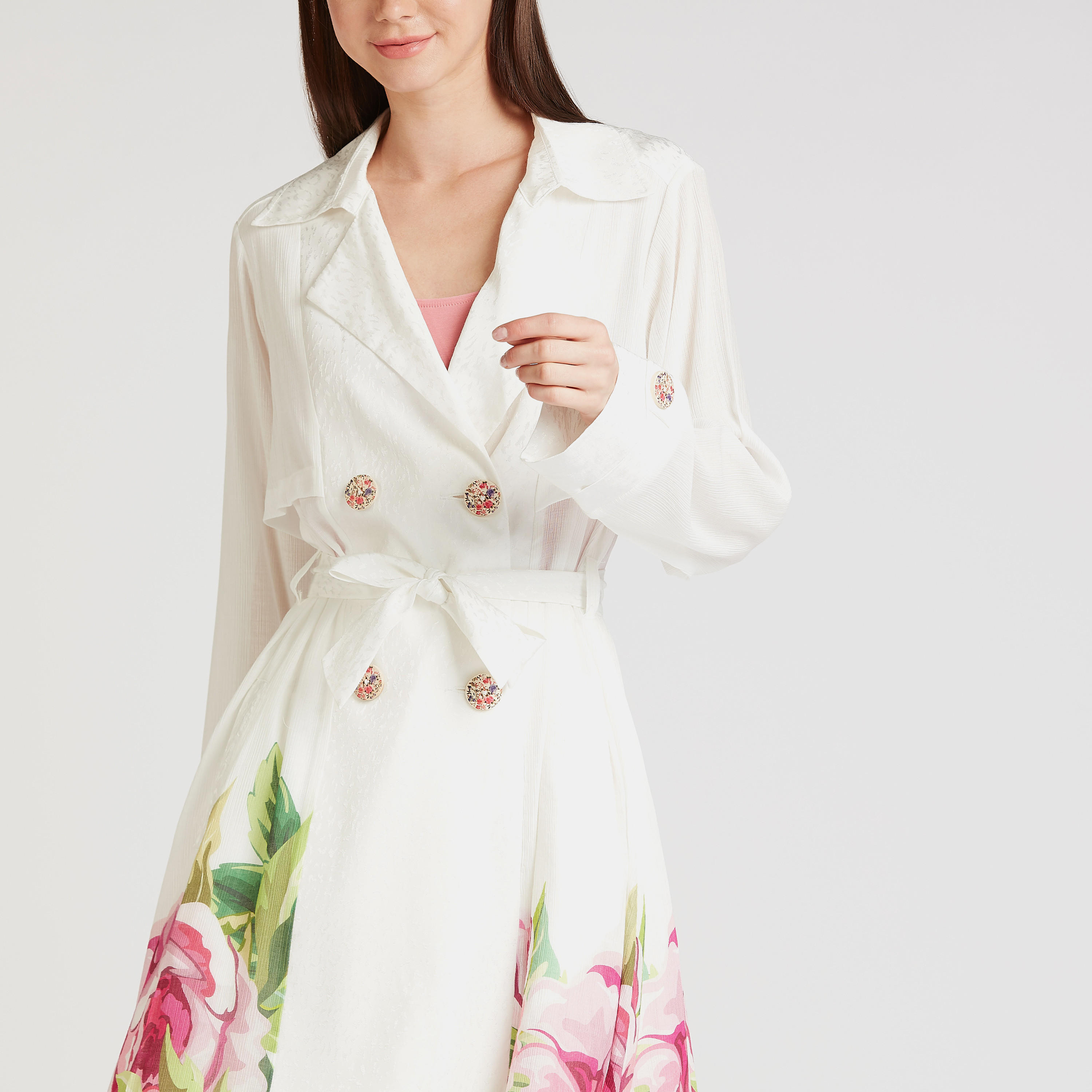 معطف بأكمام طويلة وطبعات أزهار من أيكونيك-women-clothing-coatsandjackets-coats-image-2