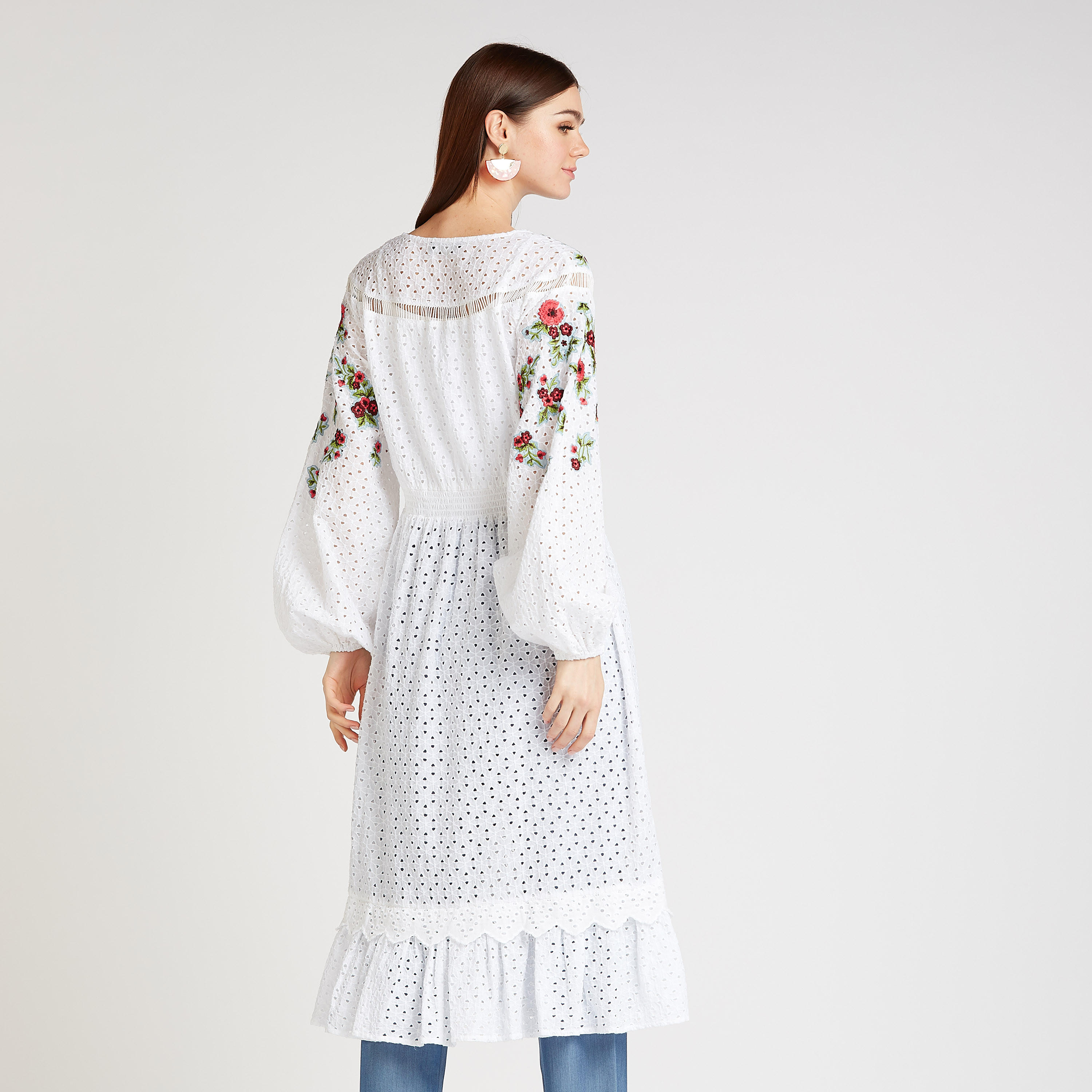 Iconic Embroidered Longline Jacket with Bishop Sleeves-women-winterwear-coatsandjackets-jackets-image-4