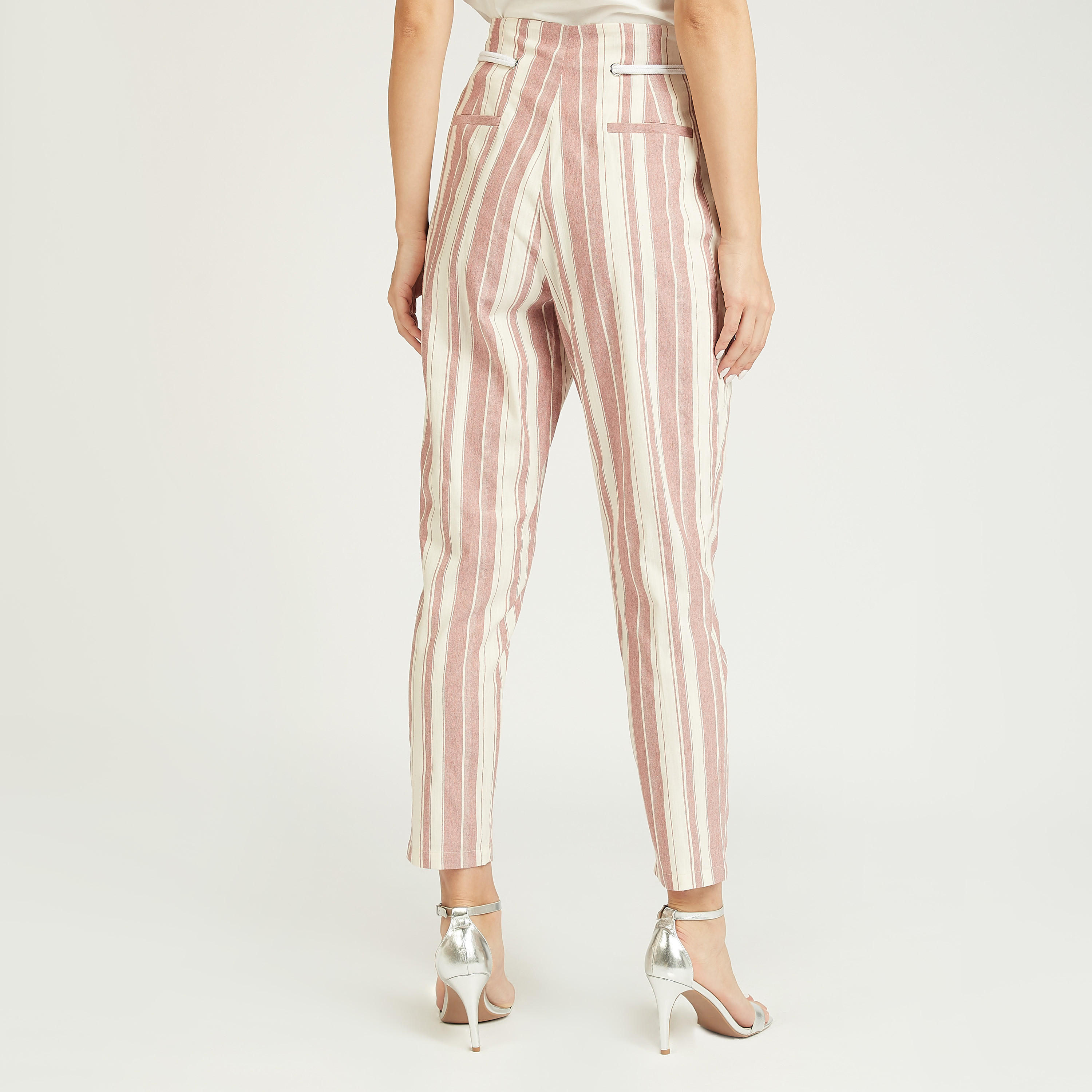 Iconic Striped Trousers with Pocket Detail and Drawstring-women-clothing-bottoms-trousers-image-4