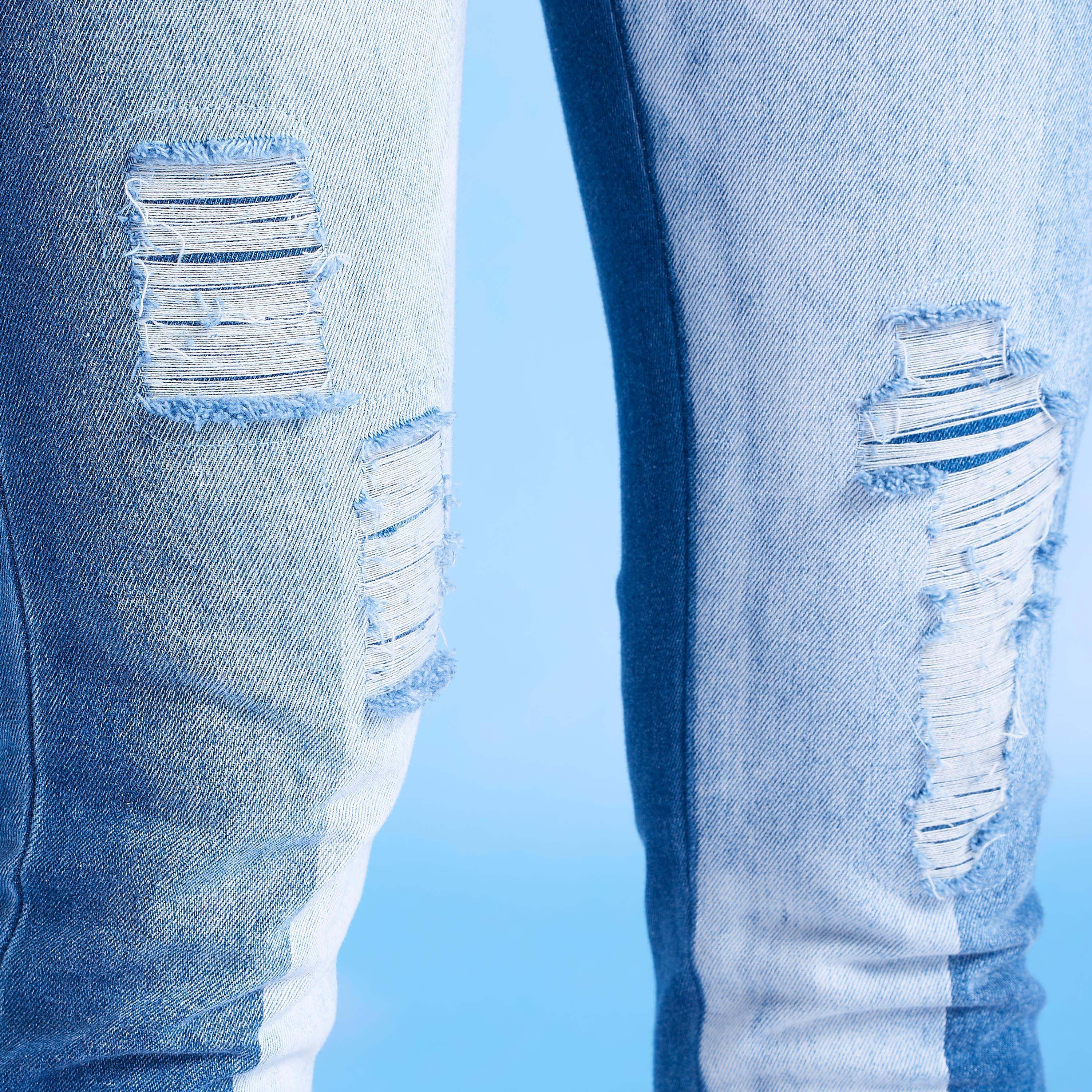 بنطلون جينز مستدام ممزّق بخصر منخفض وتفاصيل جيب-women-clothing-bottoms-jeans-image-4