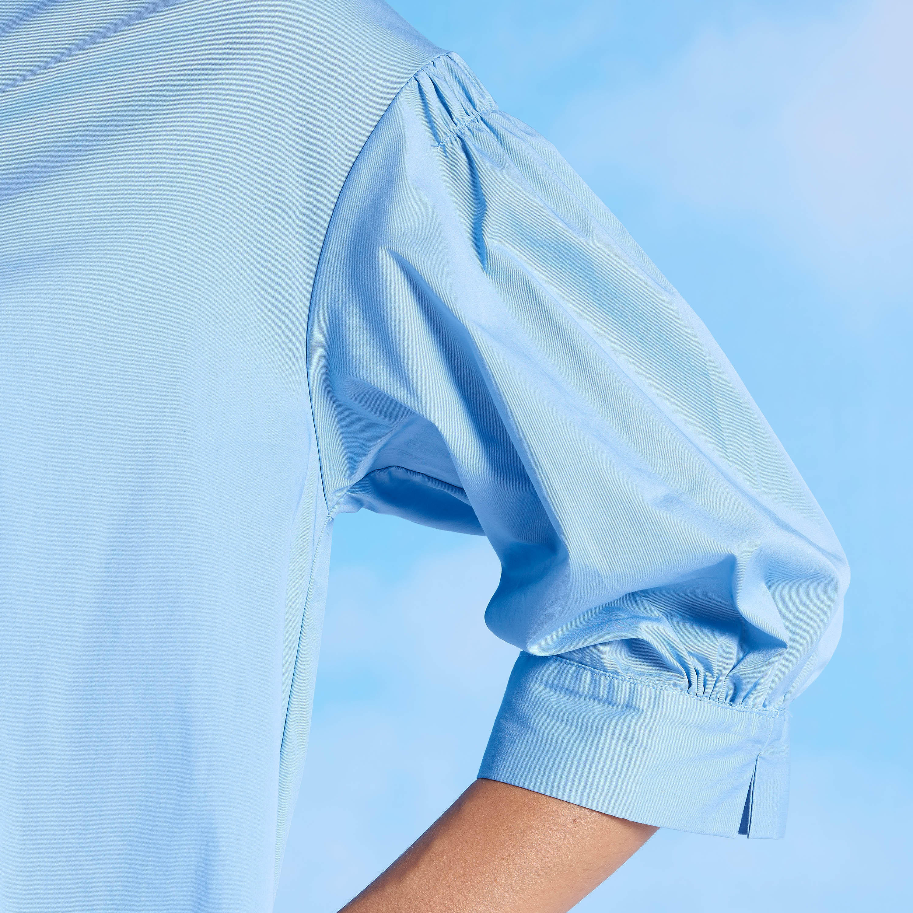 فستان ميدي سادة بأكمام 3/4 وحواف غير مستوية من آيكونيك-women-clothing-dresses-image-4