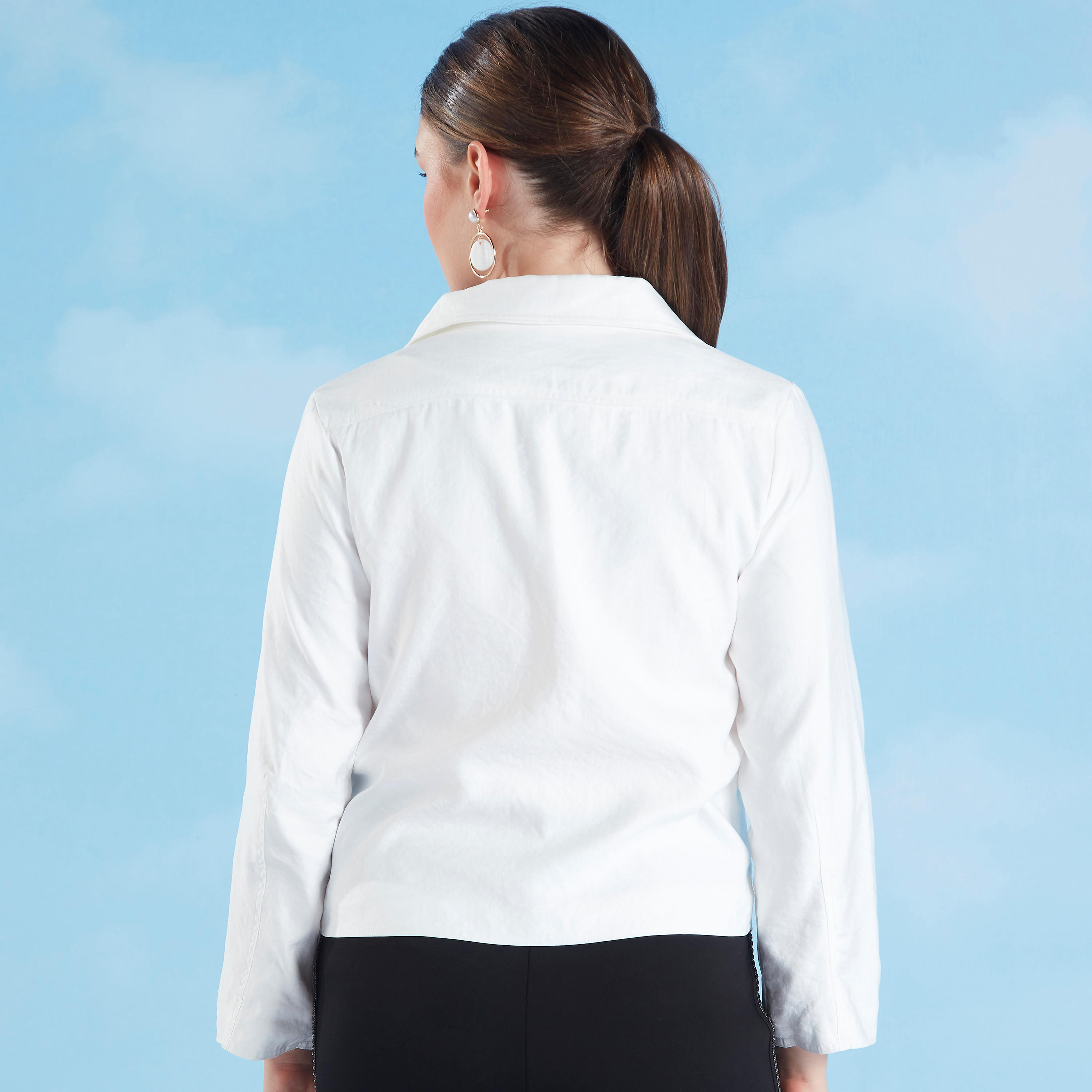 Iconic Solid Jacket with Long Sleeves and Knot Detail-women-winterwear-coatsandjackets-jackets-image-4