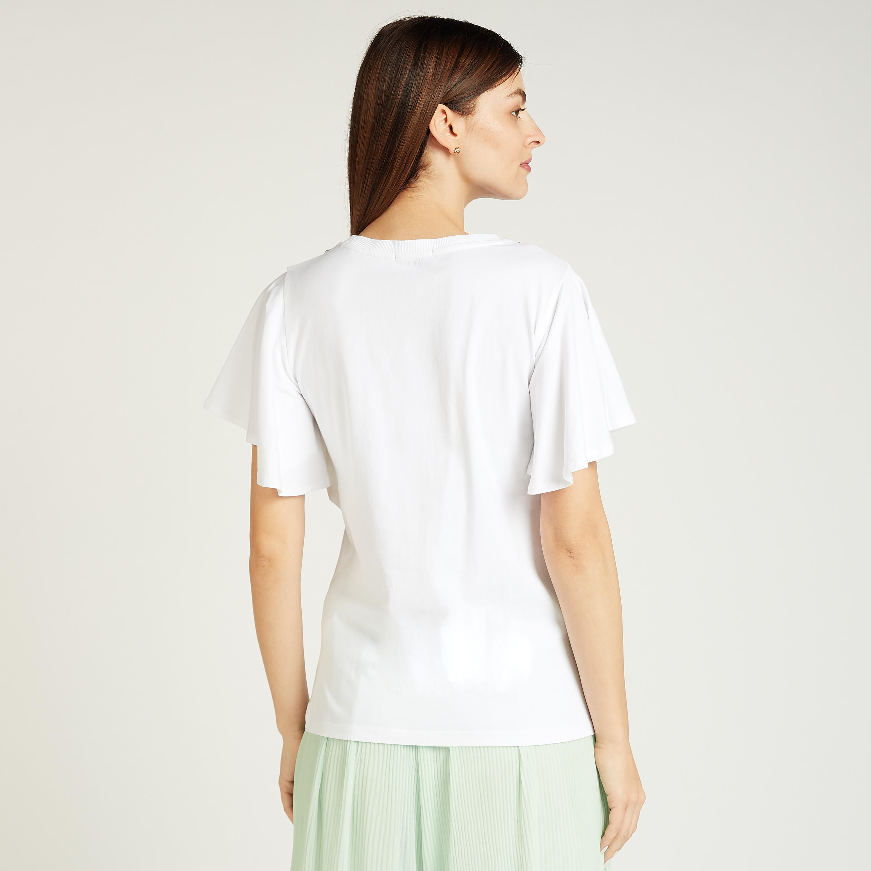 بلوزة مزينة بياقة مستديرة وأكمام واسعة من آيكونيك-women-clothing-shirtsandblouses-blouses-image-2