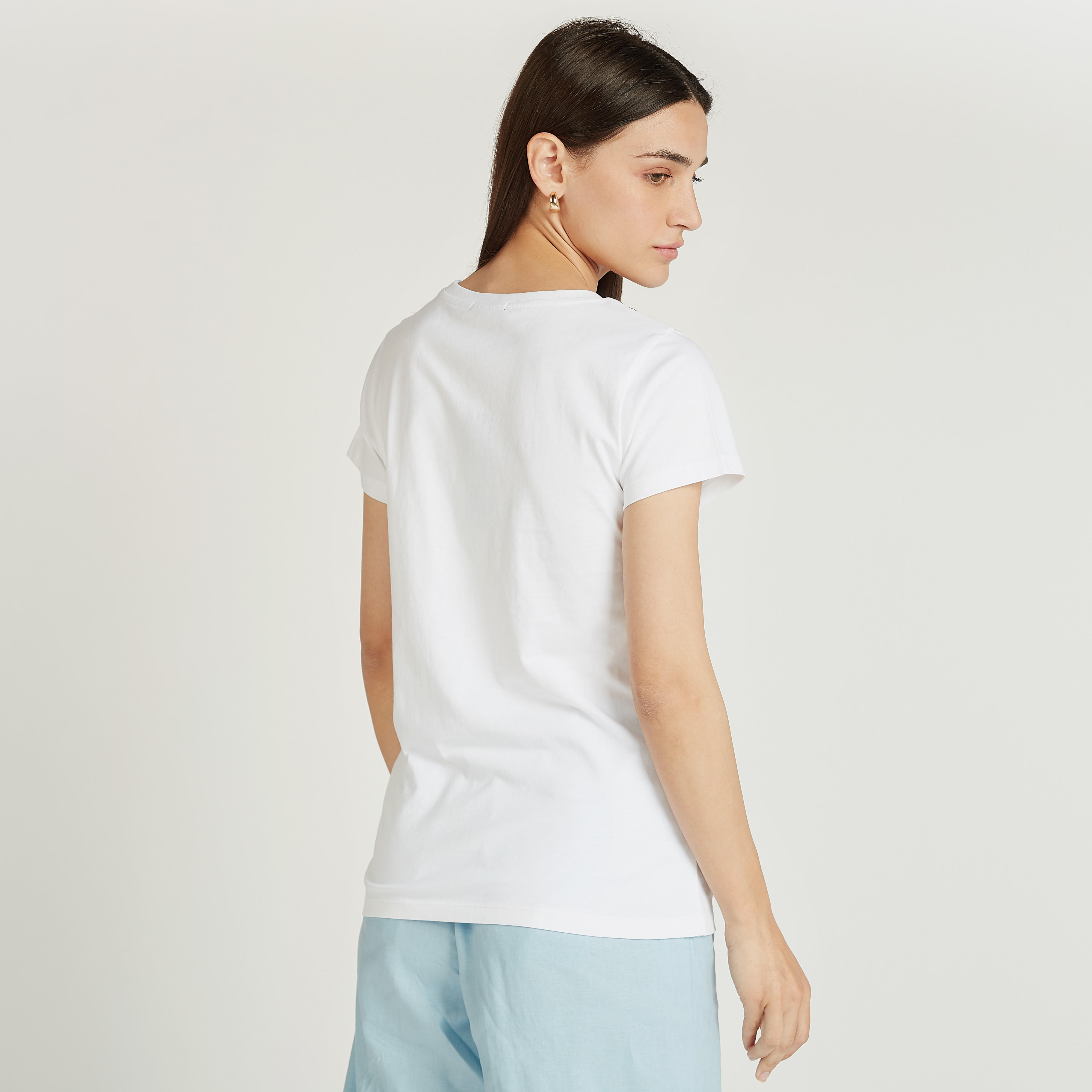Iconic Embellished T-shirt with Round Neck and Short Sleeves-women-clothing-tshirts-image-4