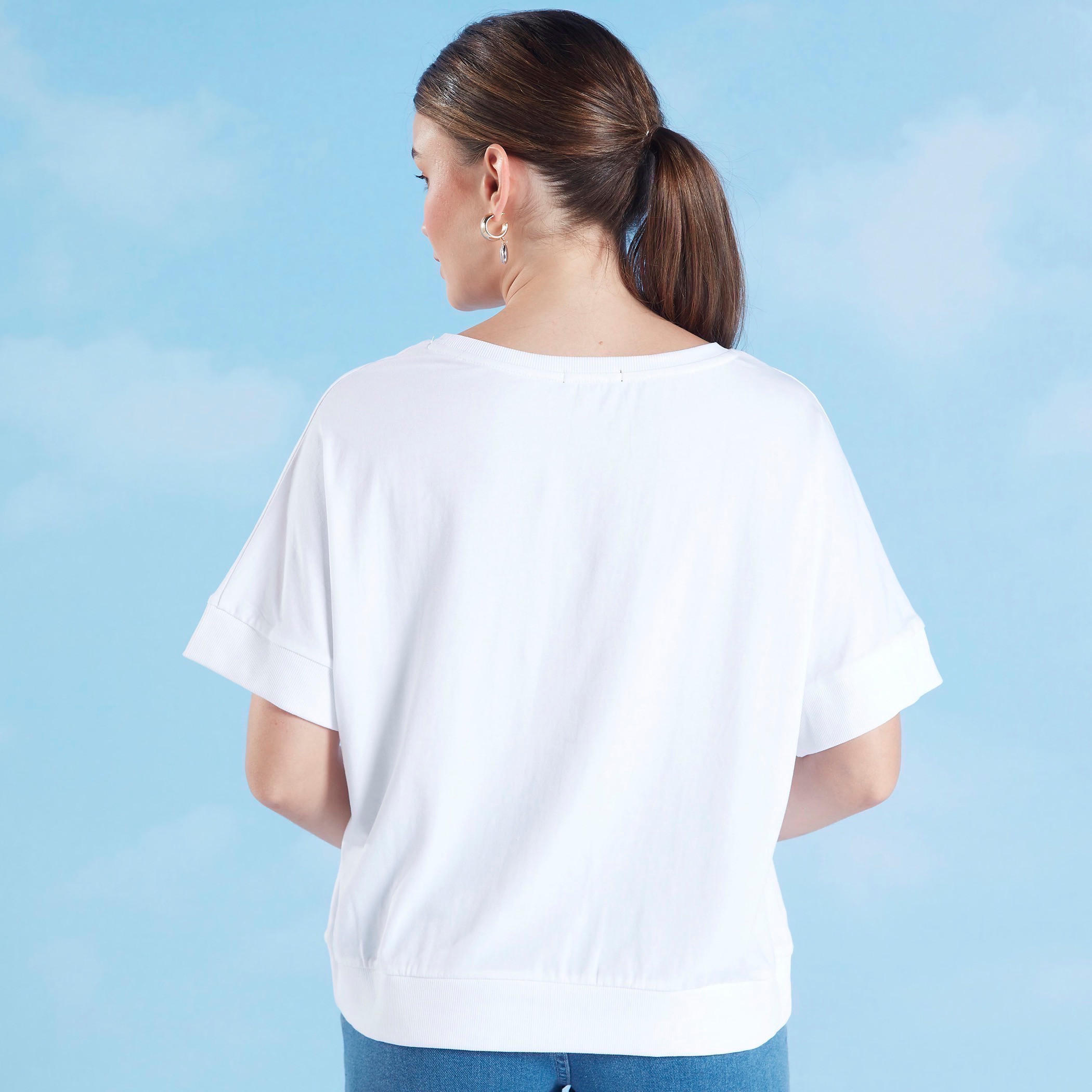Iconic Embellished T-shirt with Round Neck and Short Sleeves-women-clothing-tshirts-image-4