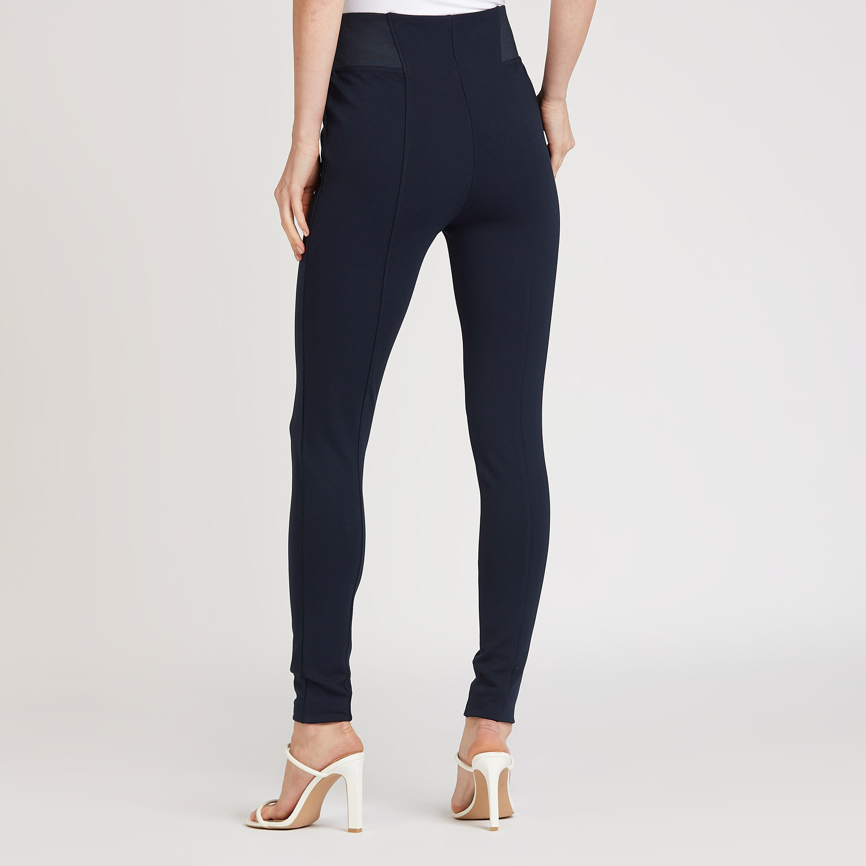 بنطلون تريقنز واسع سادة بخصر مطّاطي متوسط الارتفاع من آيكونيك-women-clothing-bottoms-leggings-image-4