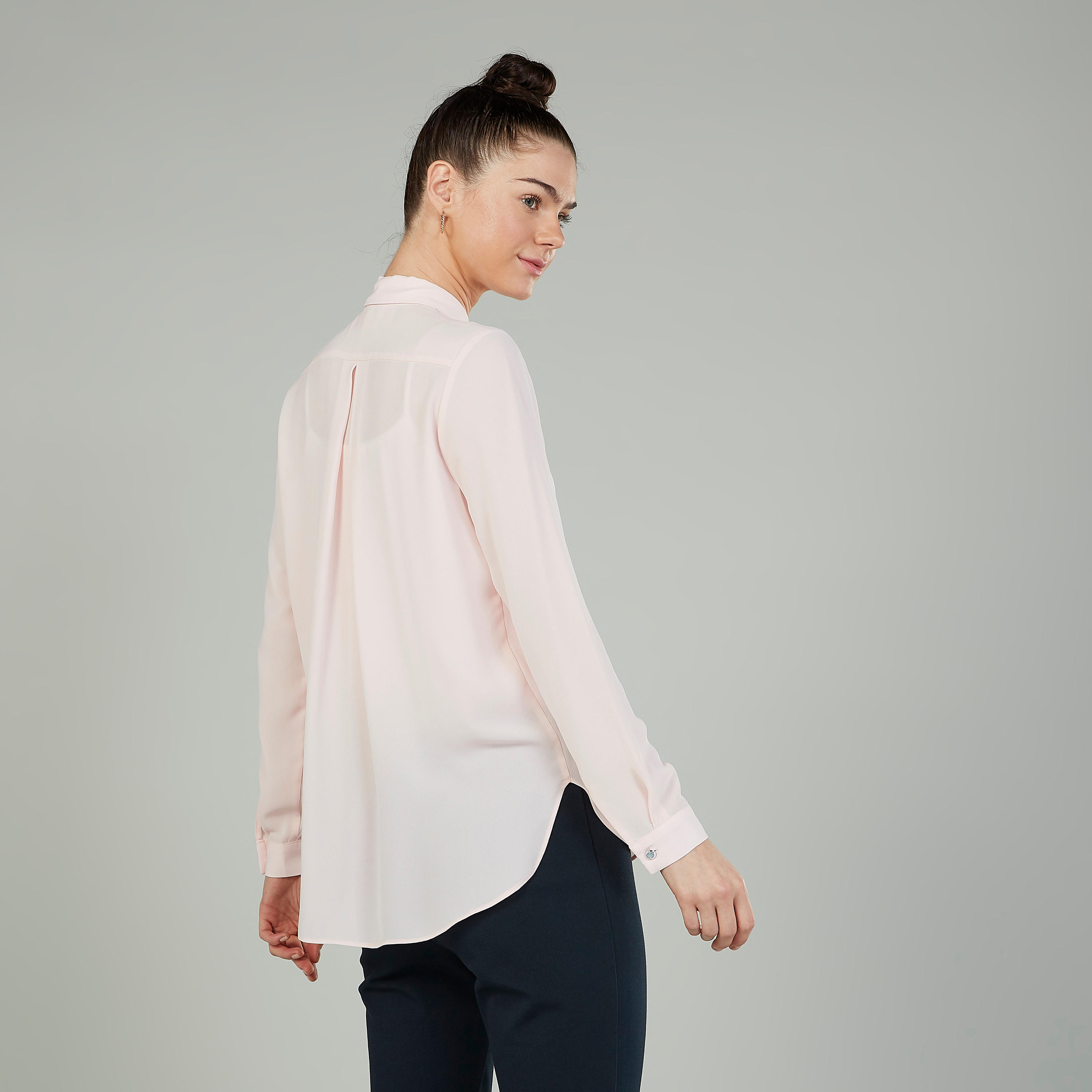 Iconic Plain Shirt with Spread Collar and Long Sleeves-women-clothing-shirtsandblouses-shirts-image-4