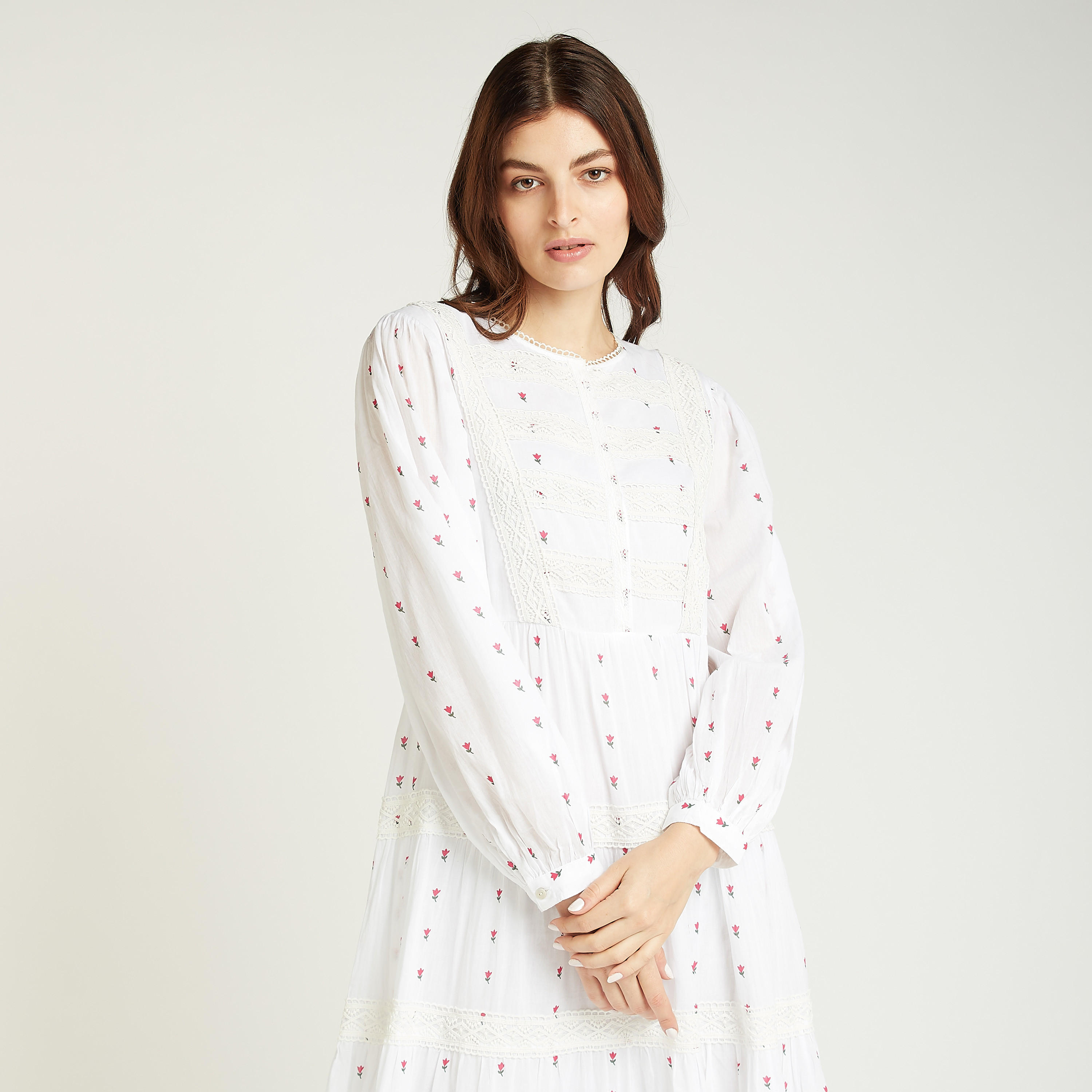 فستان إيه لاين طويل مطرّز بياقة مستديرة وأكمام طويلة من آيكونيك-women-clothing-dresses-image-2