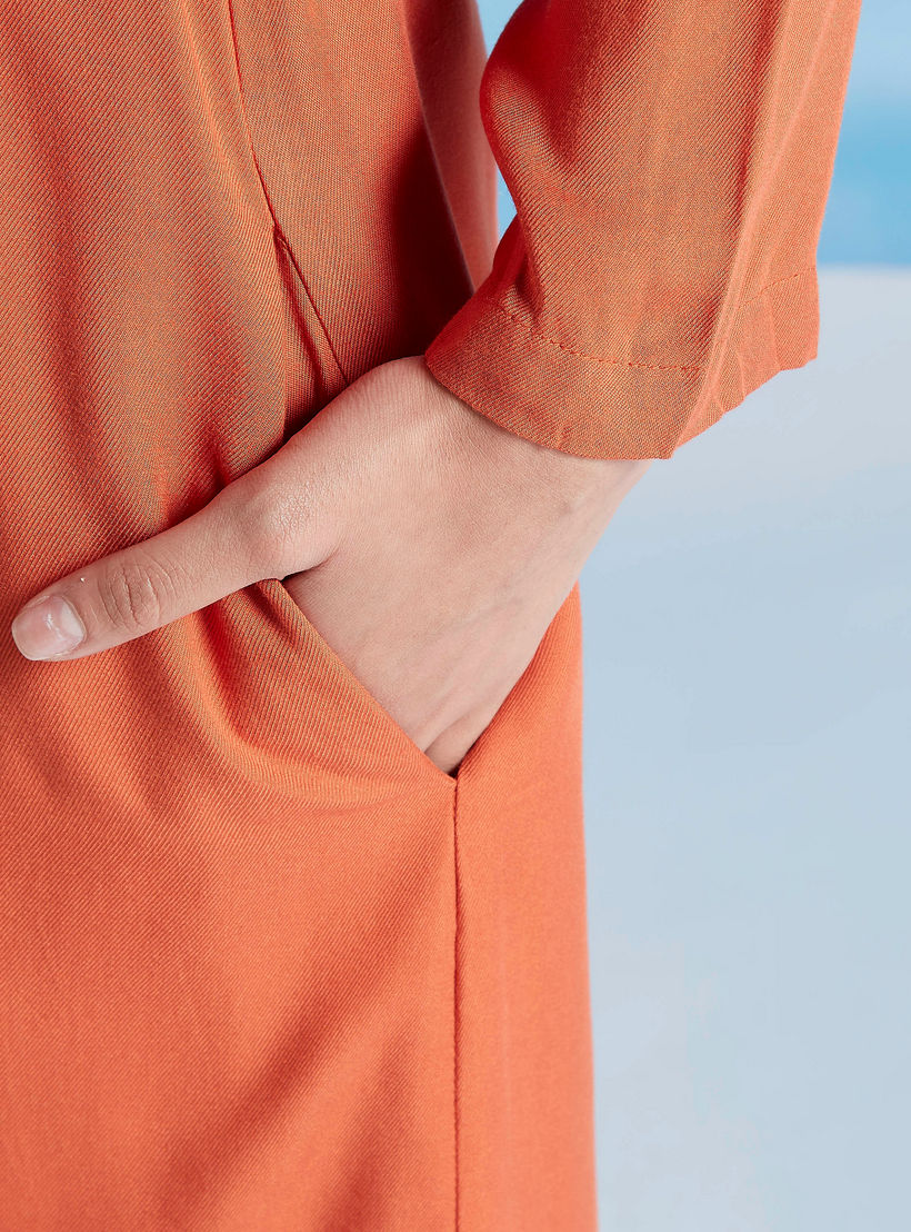 Iconic Plain Longline Jacket with Long Sleeves and Pocket Detail-women-winterwear-coatsandjackets-jackets-image-5