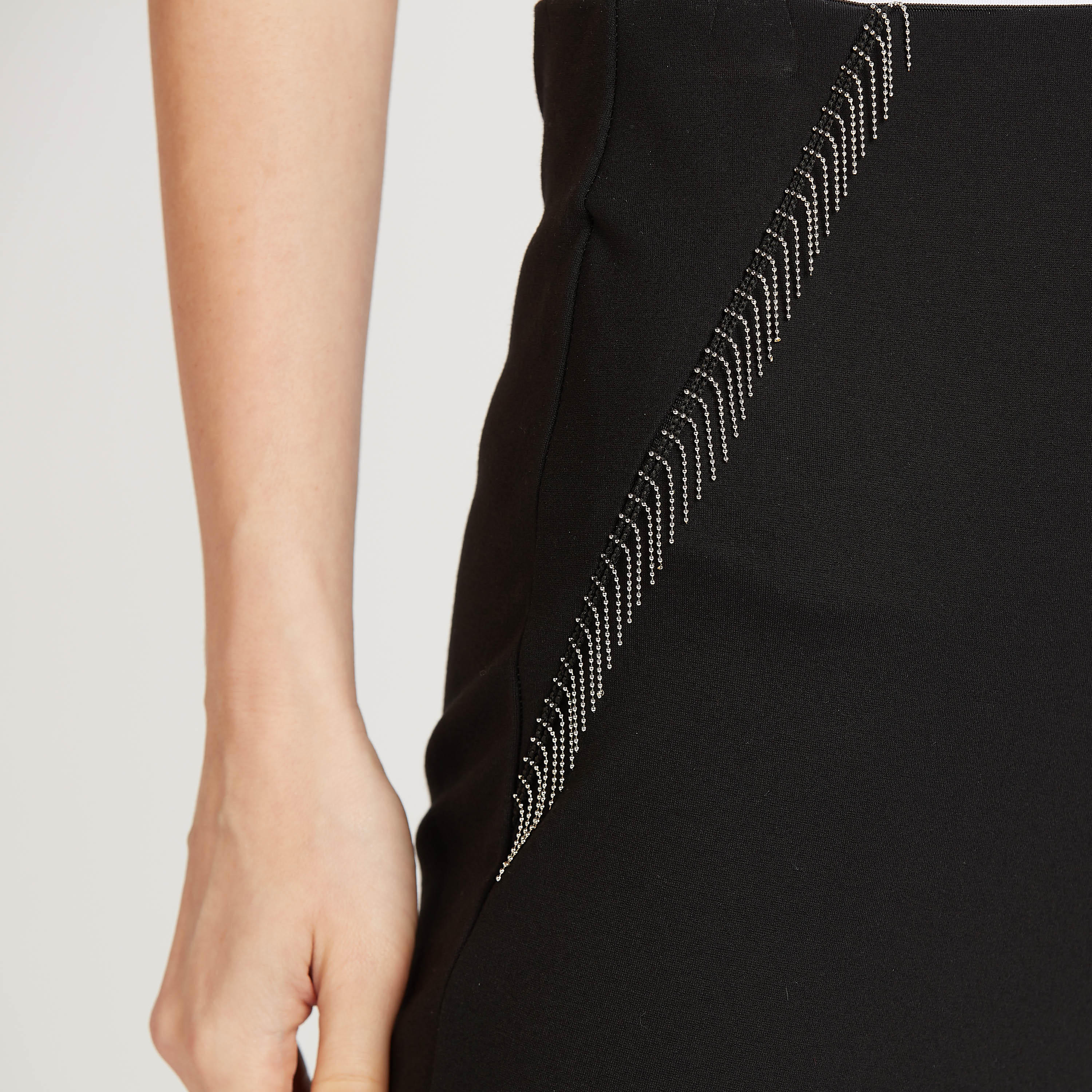 بنطلون ليقنز بارز الملمس بتفاصيل مزيّنة وخصر مطّاطي-women-clothing-bottoms-leggings-image-3