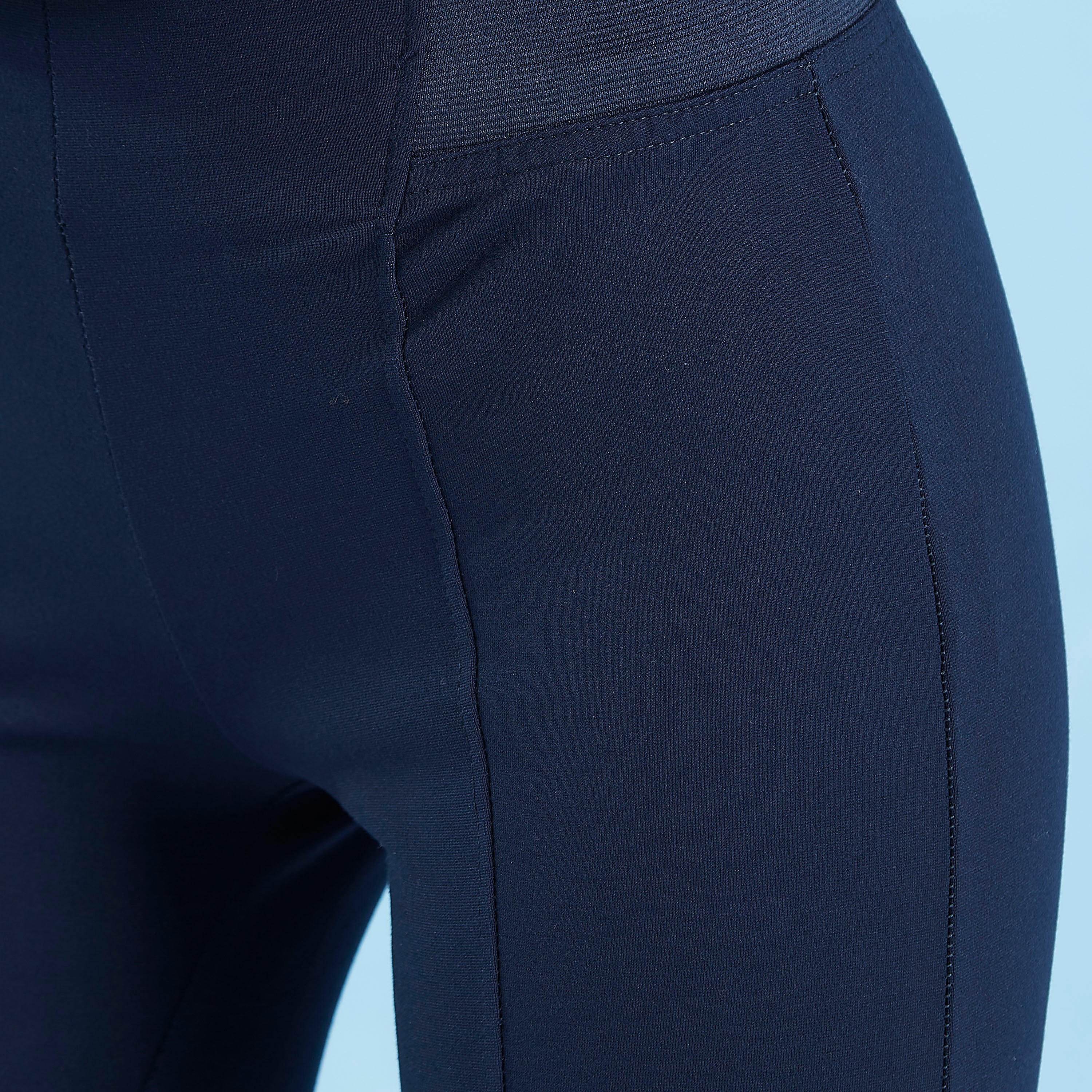 Iconic Slim Fit Solid Mid-Rise Leggings with Elasticised Waistband-women-clothing-bottoms-leggings-image-3