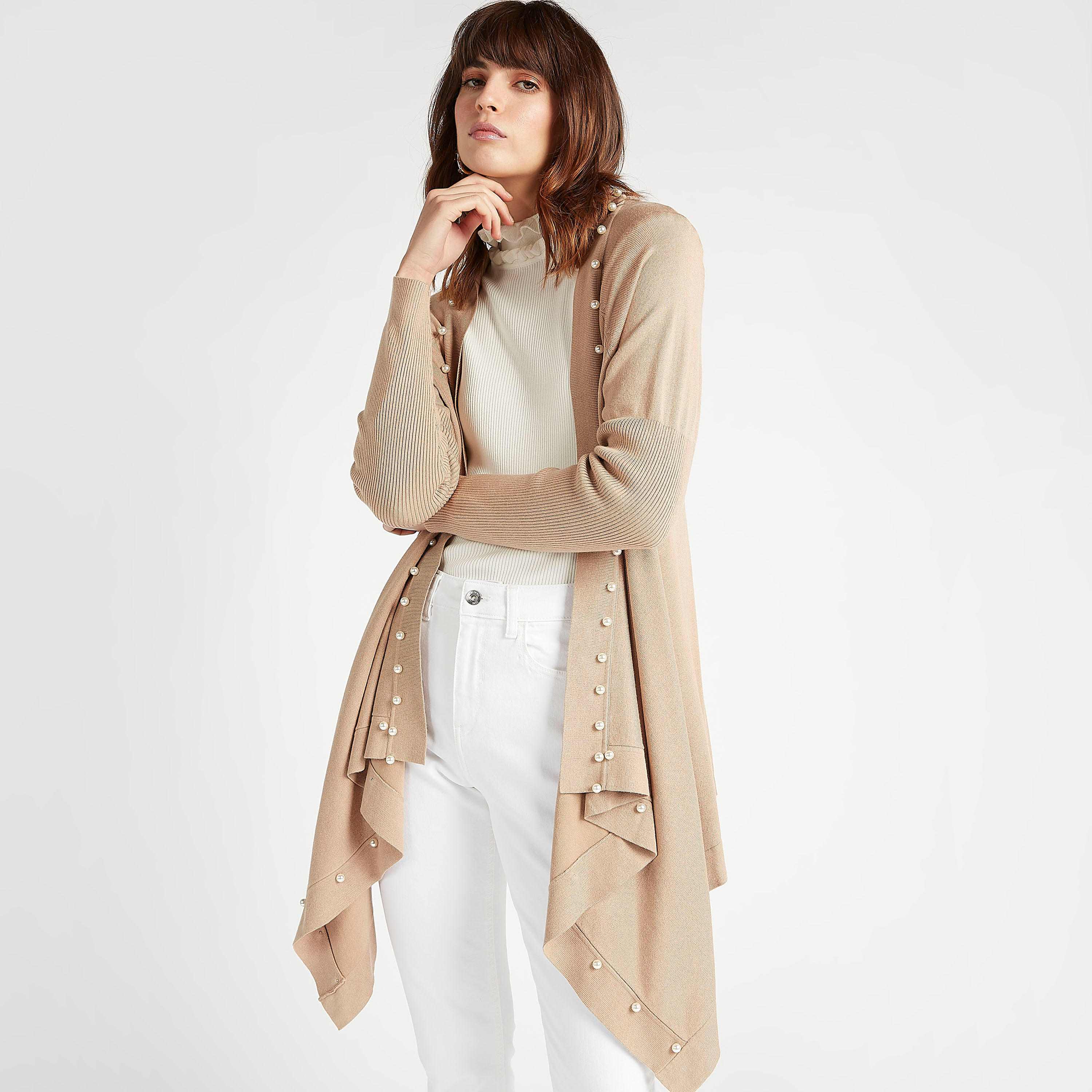 Iconic Embellished Cardigan with Long Sleeves and Shawl Collar-women-winterwear-cardigansandjumpers-cardigans-image-1