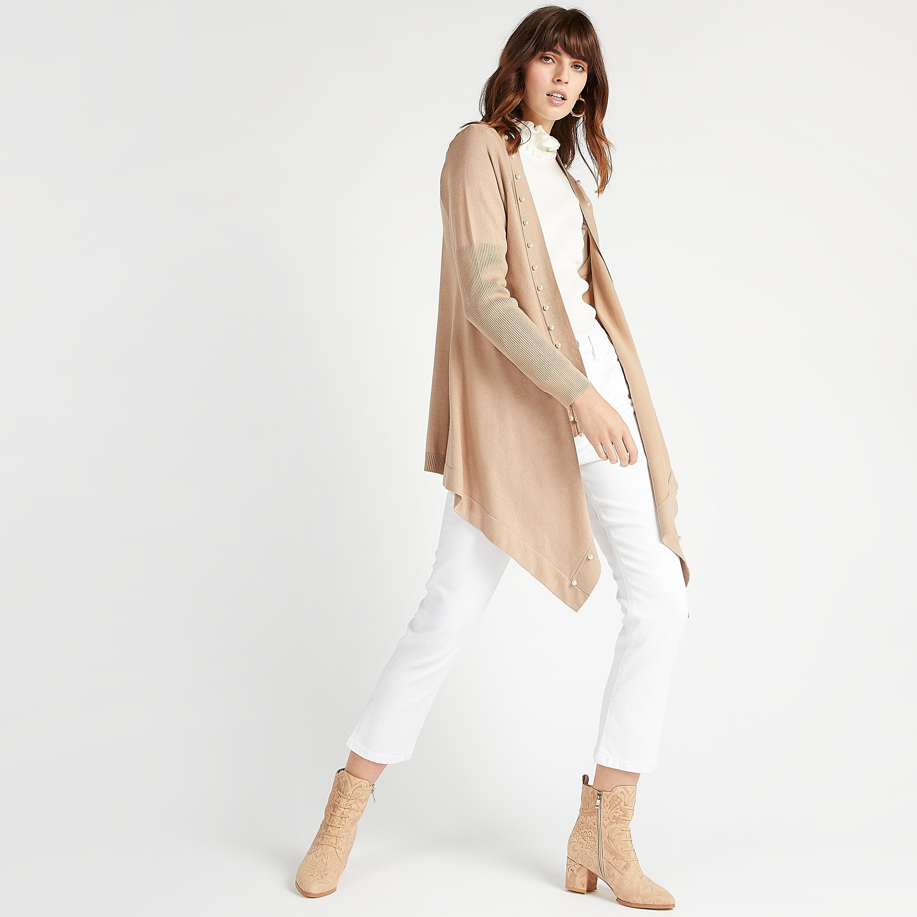 Iconic Embellished Cardigan with Long Sleeves and Shawl Collar-women-winterwear-cardigansandjumpers-cardigans-image-2