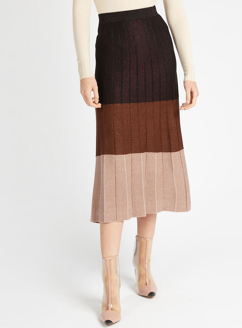 تنورة إيه لاين ميدي مخطّطة من آيكونيك-women-clothing-bottoms-skirts-image-4