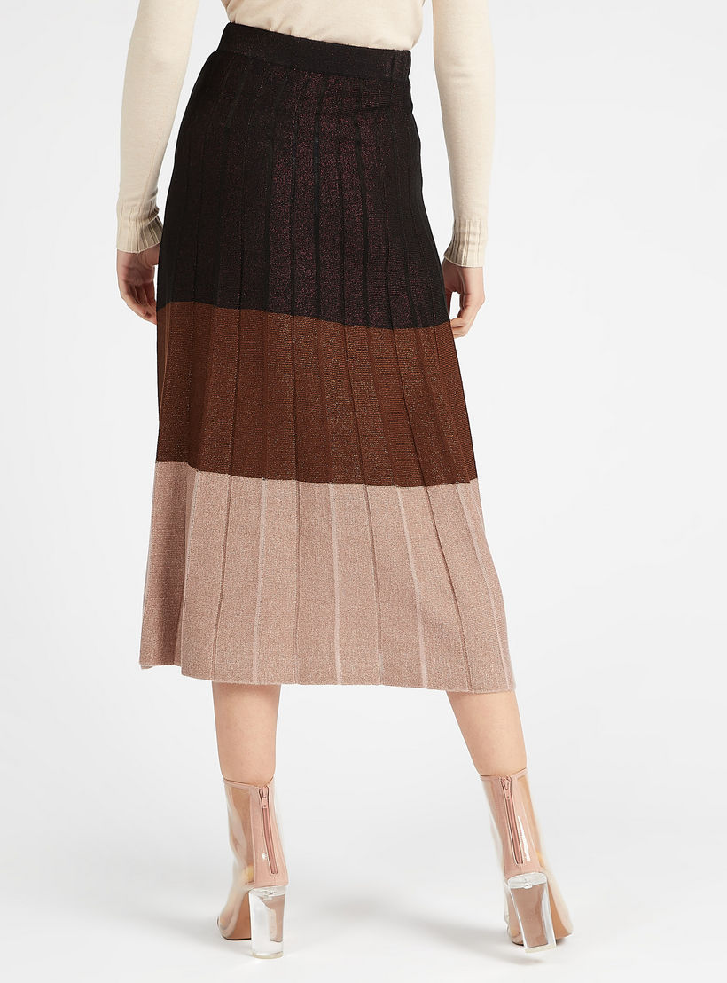 تنورة إيه لاين ميدي مخطّطة من آيكونيك-women-clothing-bottoms-skirts-image-1
