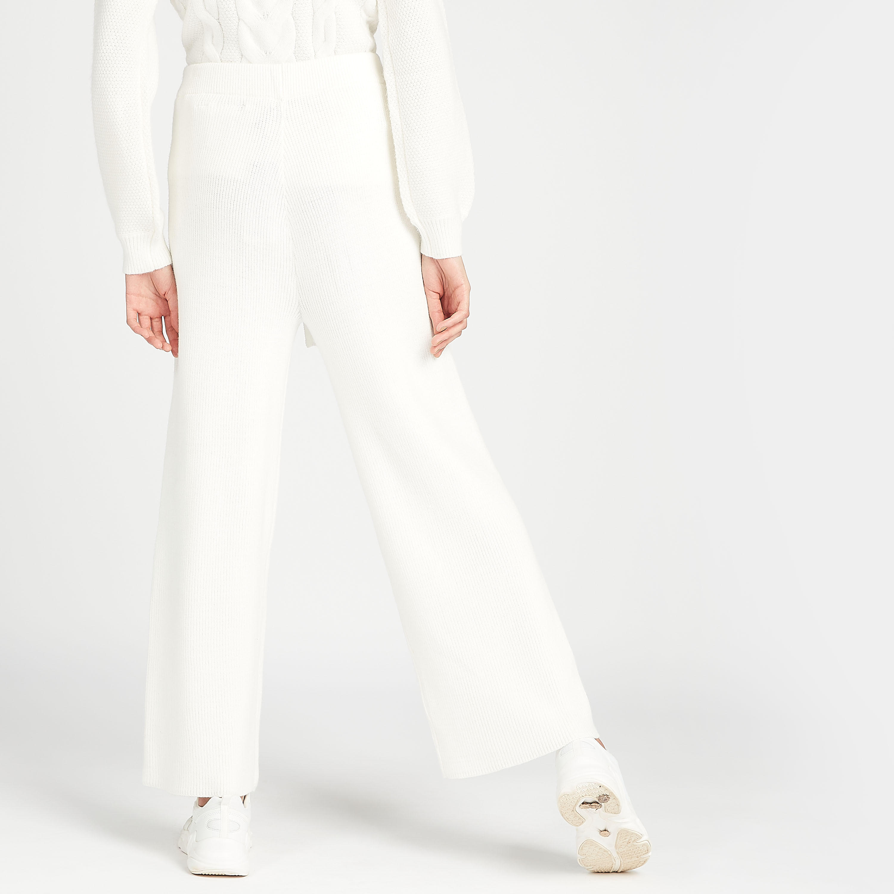 بنطلون بالازو مستدام بارز الملمس برباط إغلاق من آيكونيك-women-clothing-bottoms-trousers-image-2