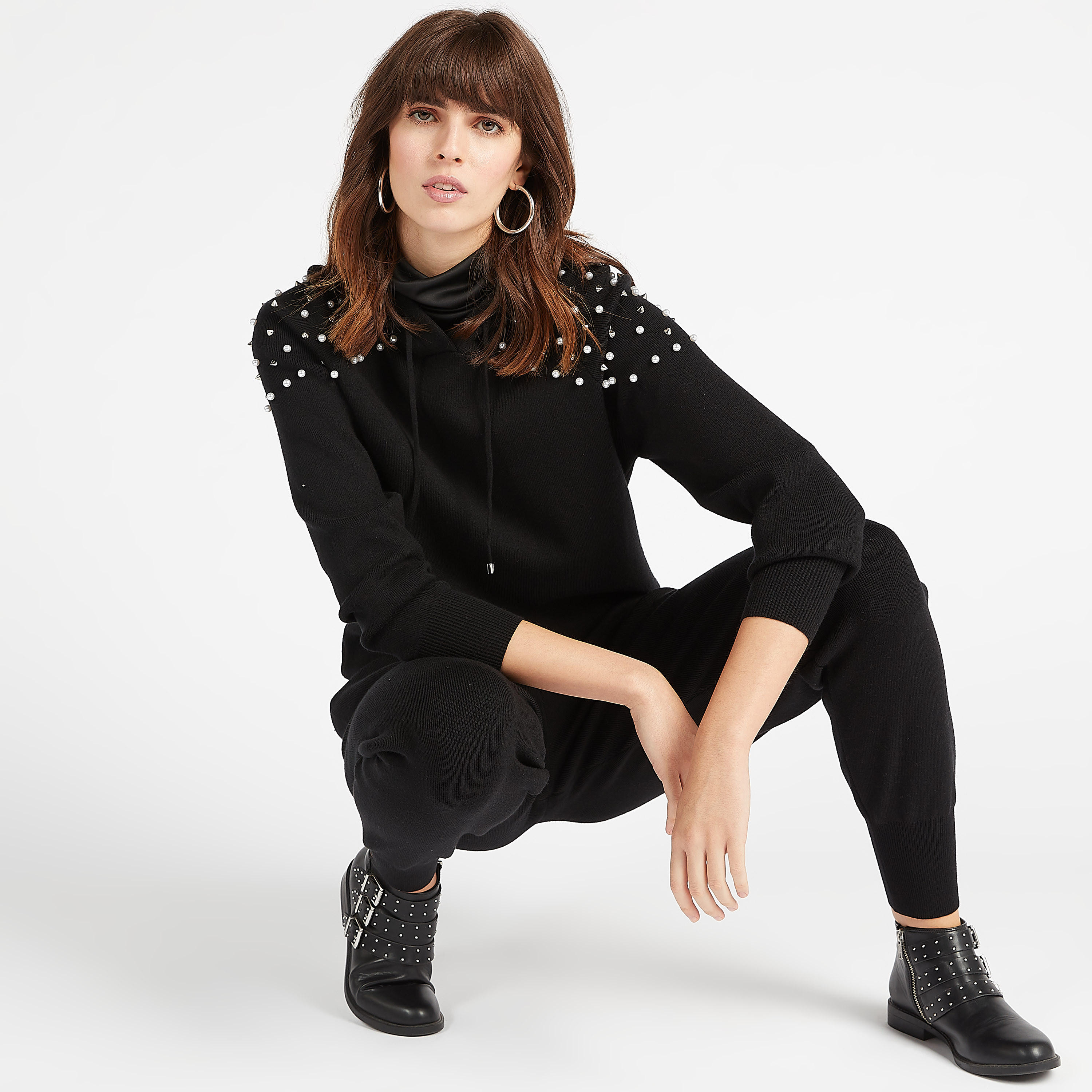 هودي مستدام مزيّن باللّؤلؤ مع أكمام طويلة من آيكونيك-women-winterwear-hoodiesandsweatshirts-hoodies-image-2