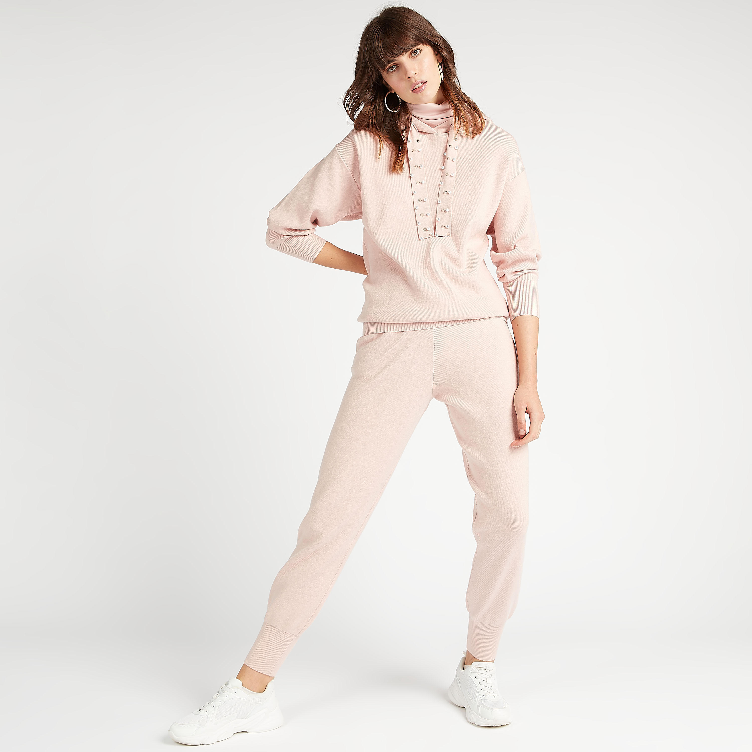 هودي مستدام مُزين بأكمام طويلة من آيكونيك-women-winterwear-hoodiesandsweatshirts-hoodies-image-2