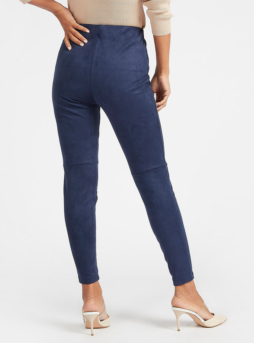 بنطلون تريقنز سكيني بطول الكاحل مع تفاصيل لوح وخصر متوسّط الارتفاع من آيكونيك-women-clothing-bottoms-leggings-image-4