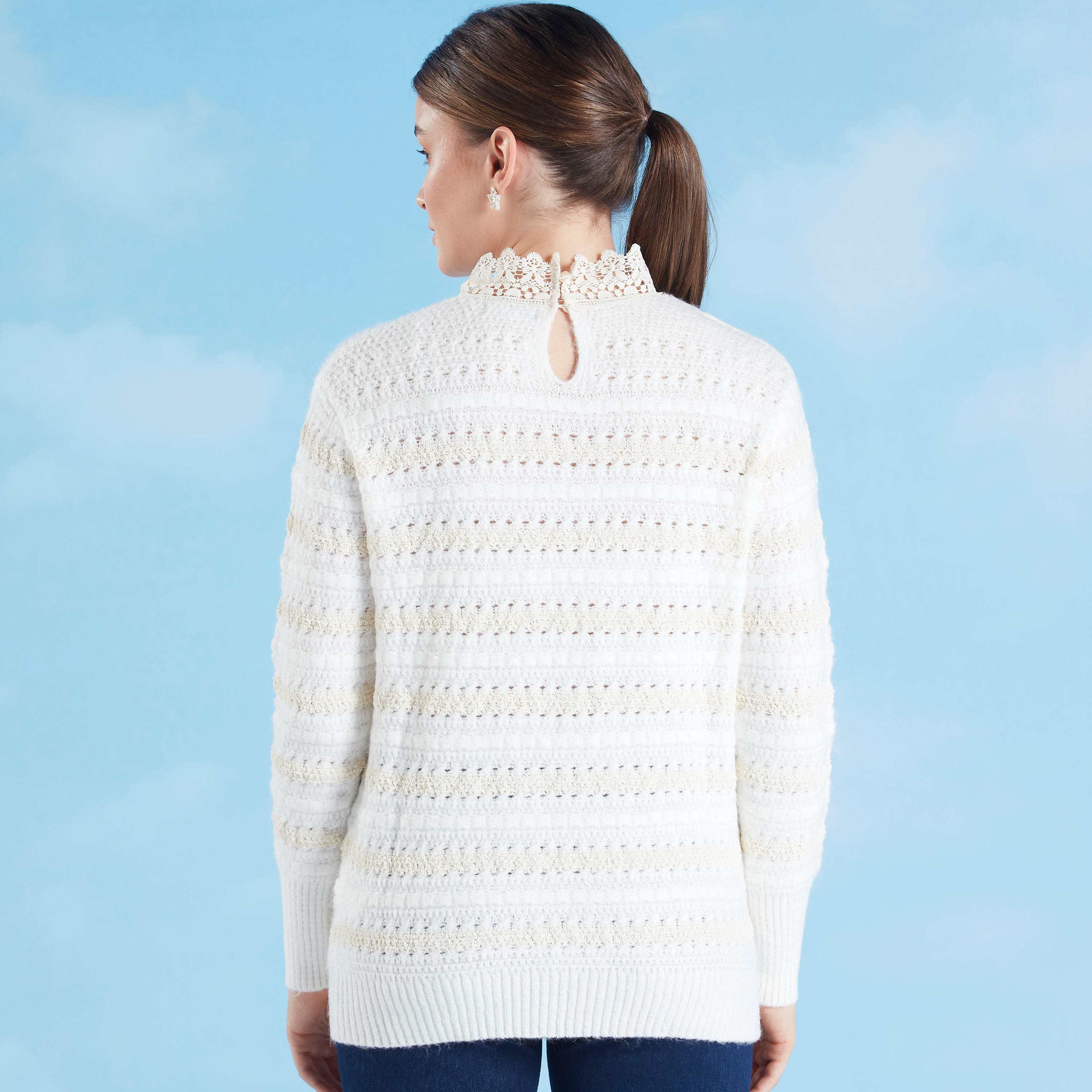 كنزة بارزة الملمس بياقة عالية وأكمام طويلة من آيكونيك-women-clothing-cardigansandjumpers-jumpers-image-5