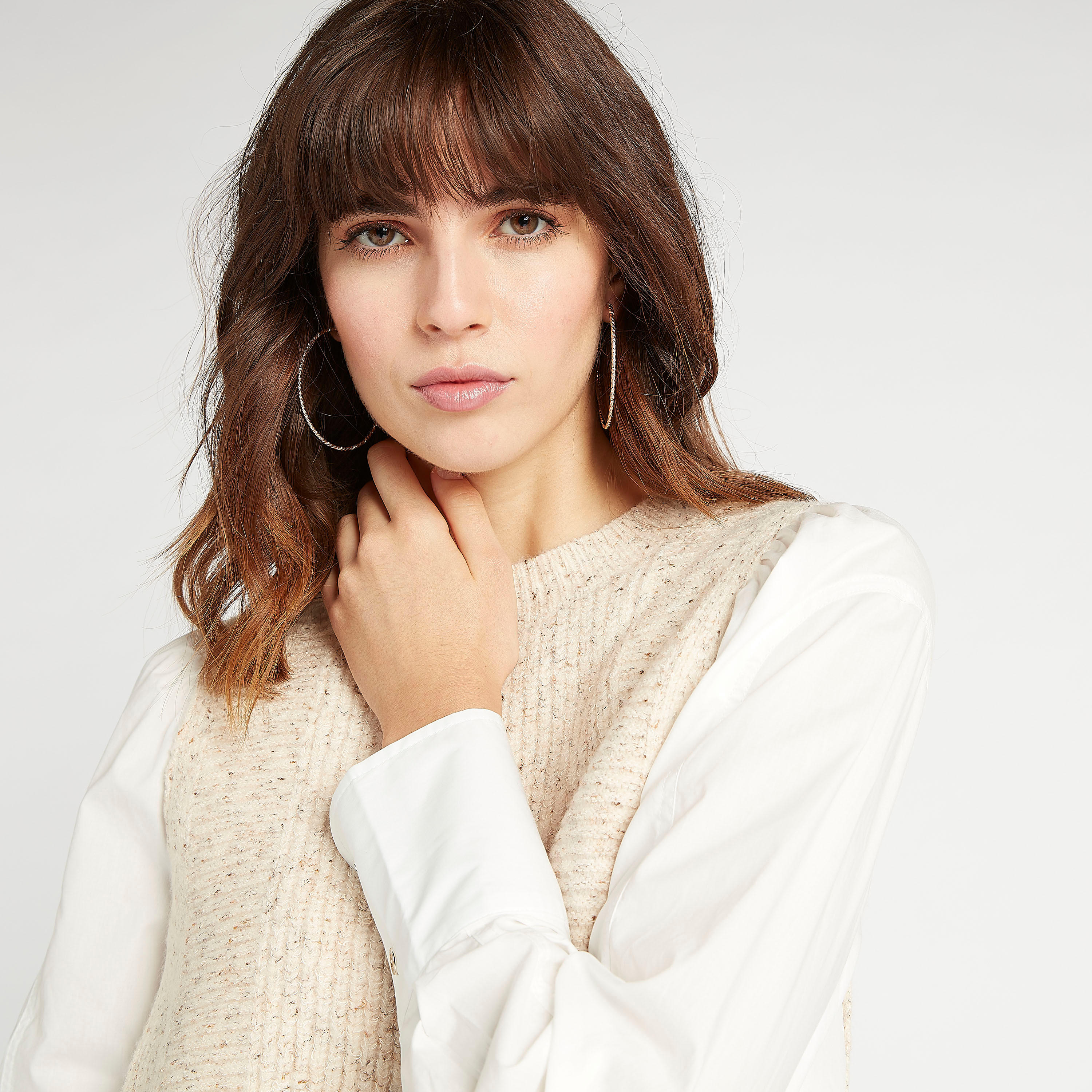 كارديجان بارز الملمس بياقة ضيّقة وأكمام طويلة وتفاصيل بلينج-women-clothing-cardigansandjumpers-jumpers-image-6
