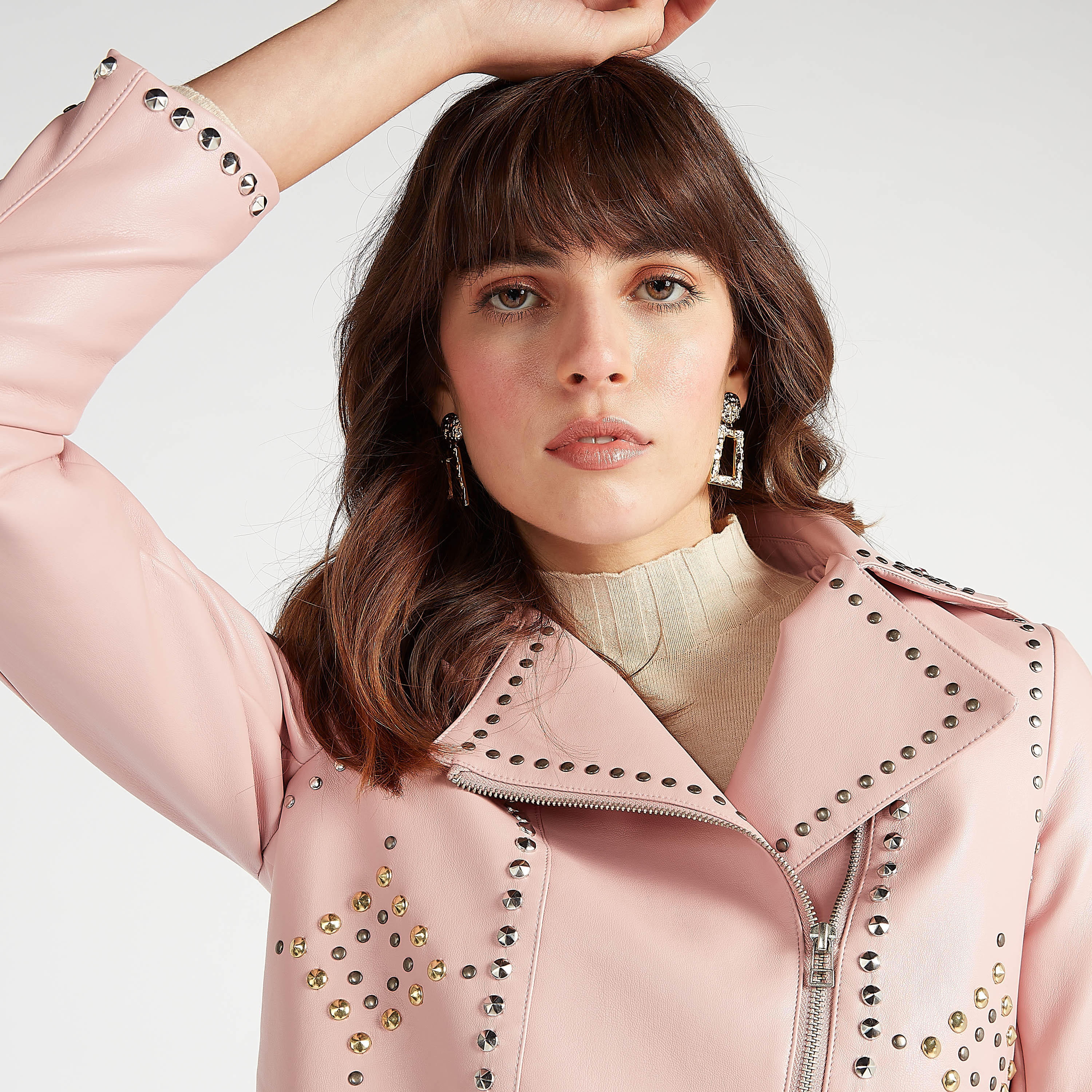جاكيت بايكر مزين بسحاب إغلاق وتفاصيل حزام-women-winterwear-coatsandjackets-jackets-image-6