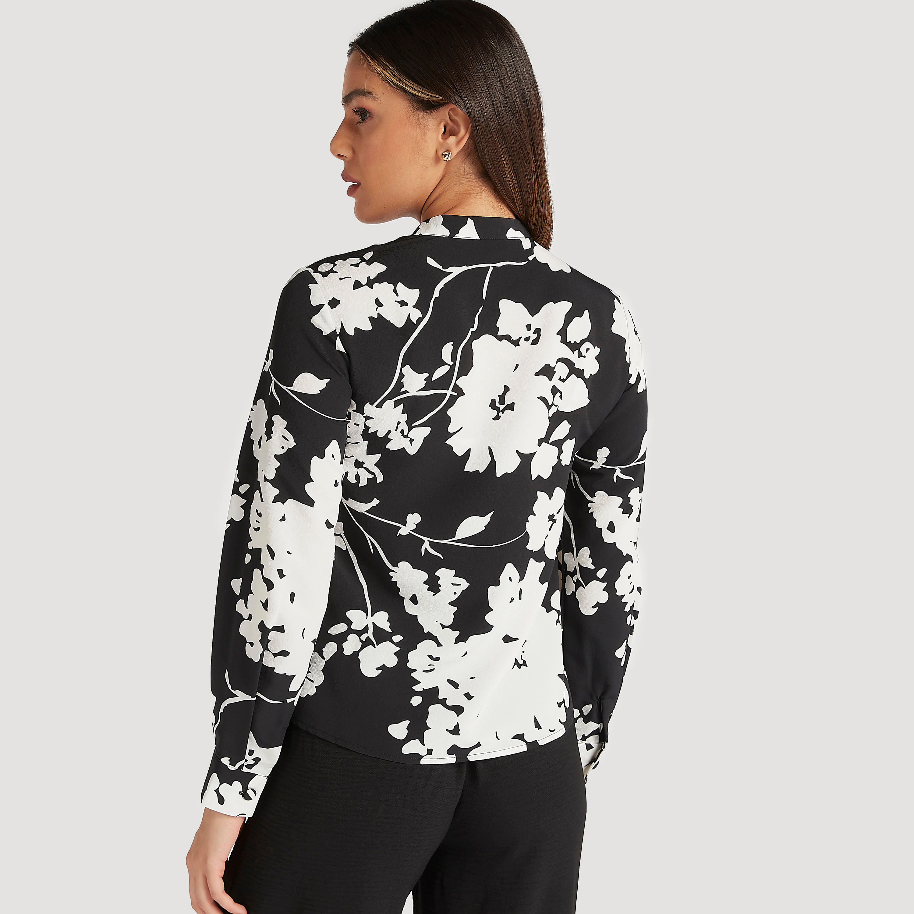 Iconic Floral Print Top with Mandarin Collar-women-clothing-shirtsandblouses-blouses-image-4