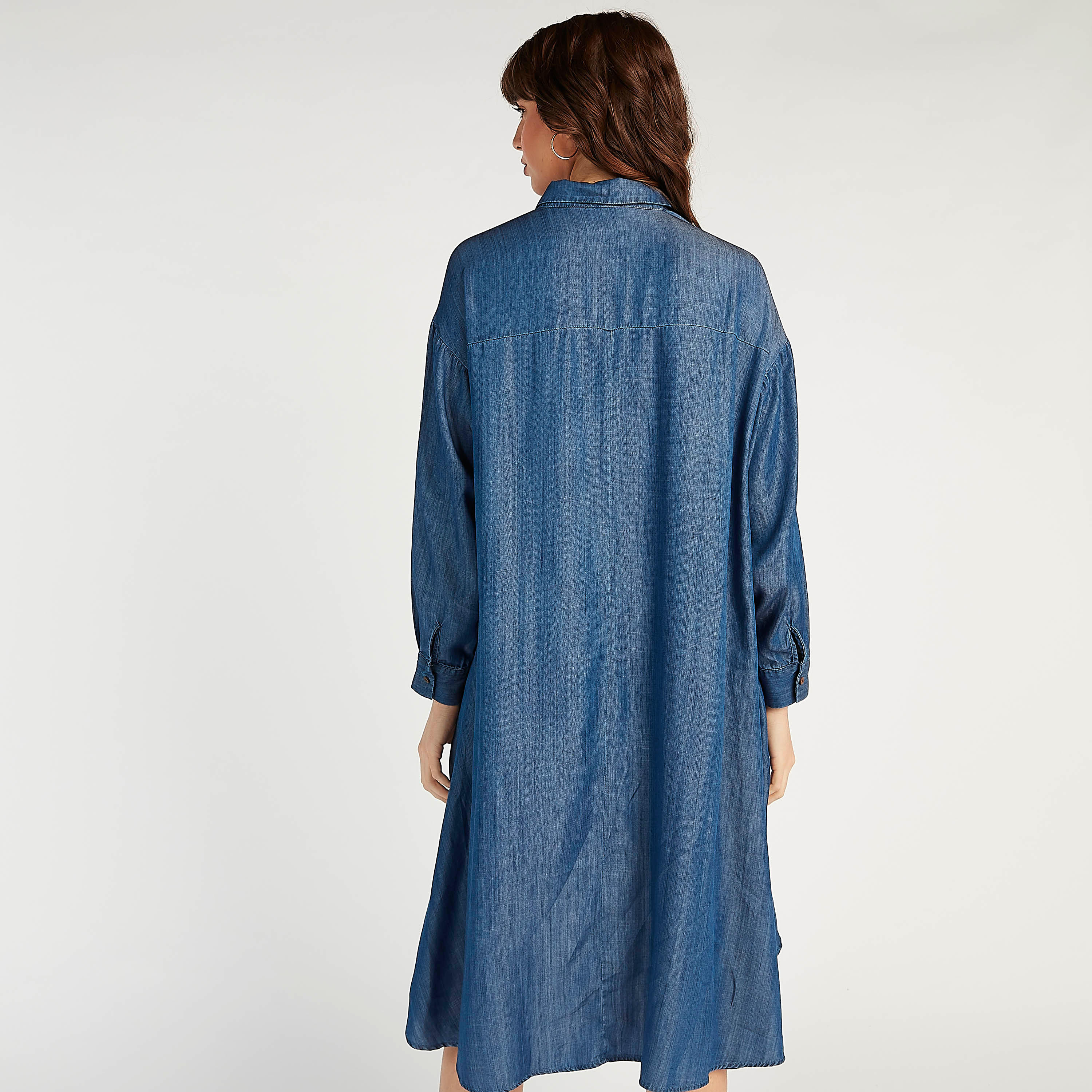 تونيك واسع بياقة عادية وأكمام كاب من آيكونيك-women-clothing-shirtsandblouses-blouses-image-3