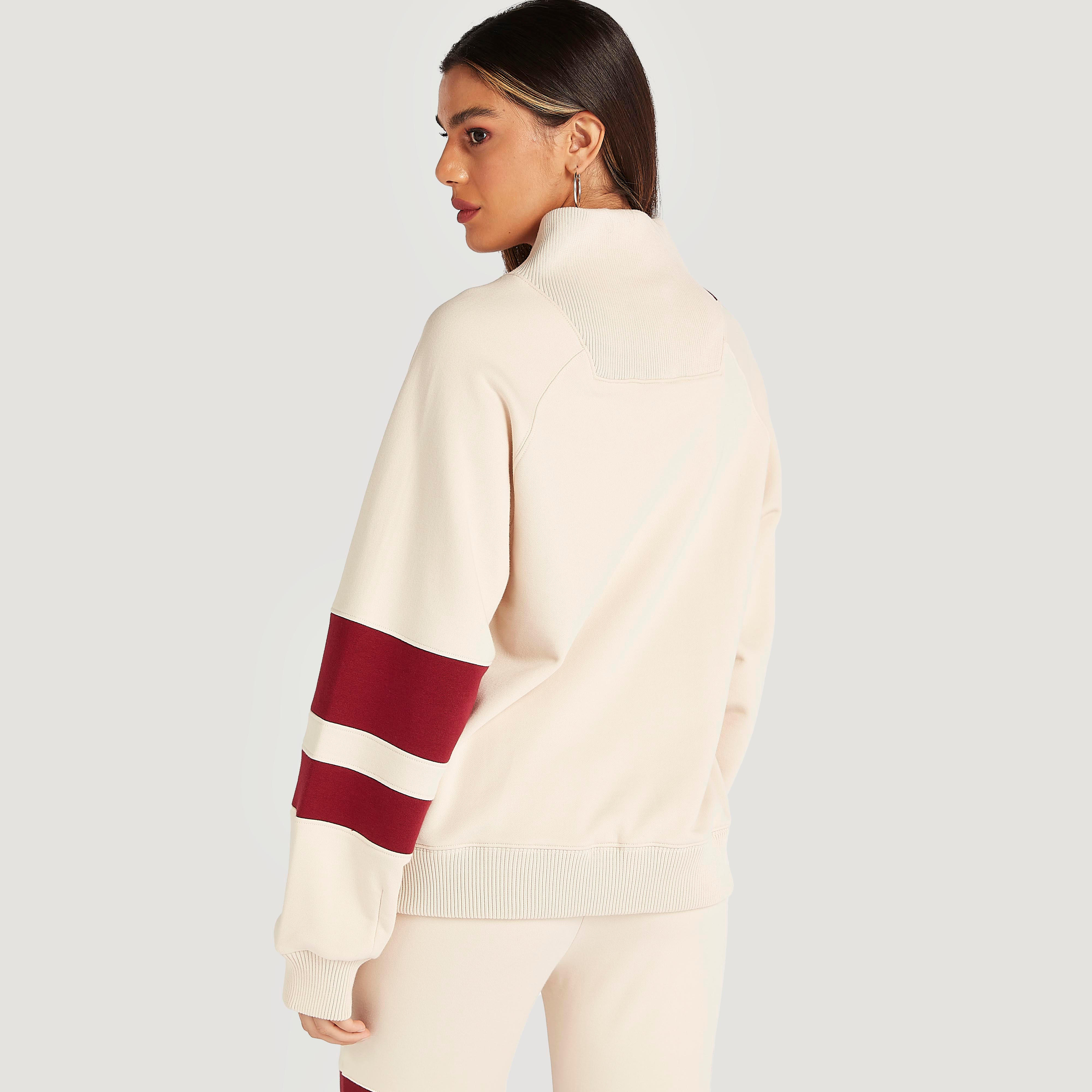 سويت شيرت بتصاميم مغايرة وأكمام طويلة وياقة عالية من آيكونيك-women-winterwear-hoodiesandsweatshirts-sweatshirts-image-4