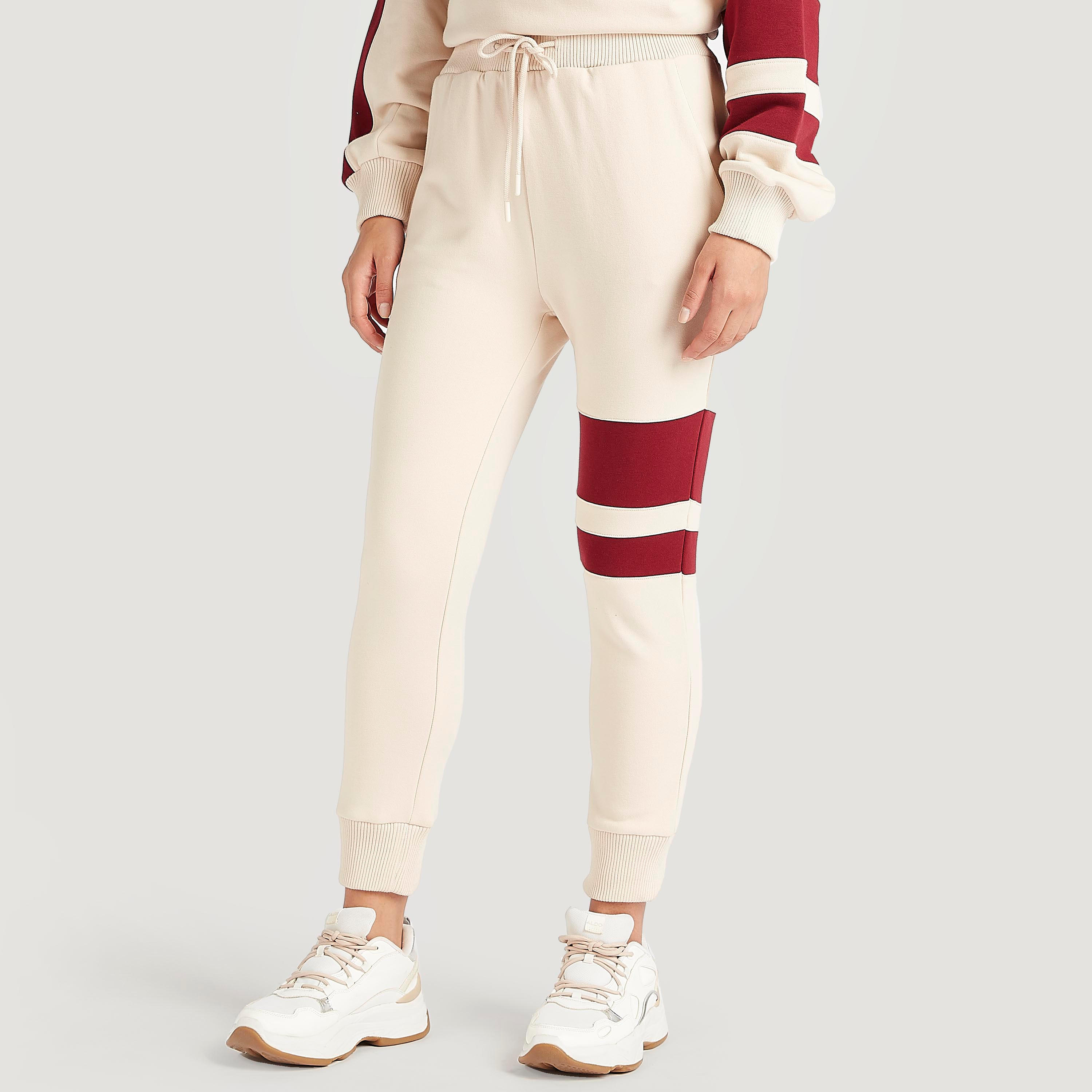 بنطلون رياضي بقصّة سليم وخصر مطاطي مرن من آيكونيك-women-clothing-bottoms-joggers-image-1
