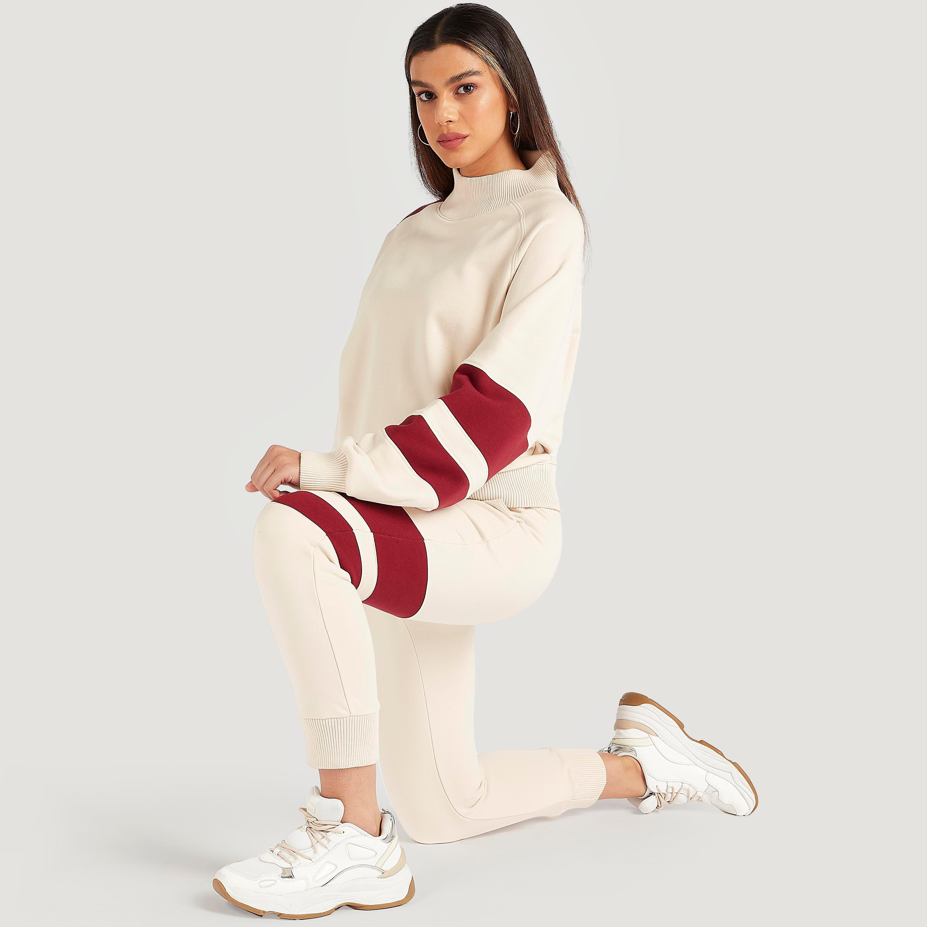 بنطلون رياضي بقصّة سليم وخصر مطاطي مرن من آيكونيك-women-clothing-bottoms-joggers-image-5