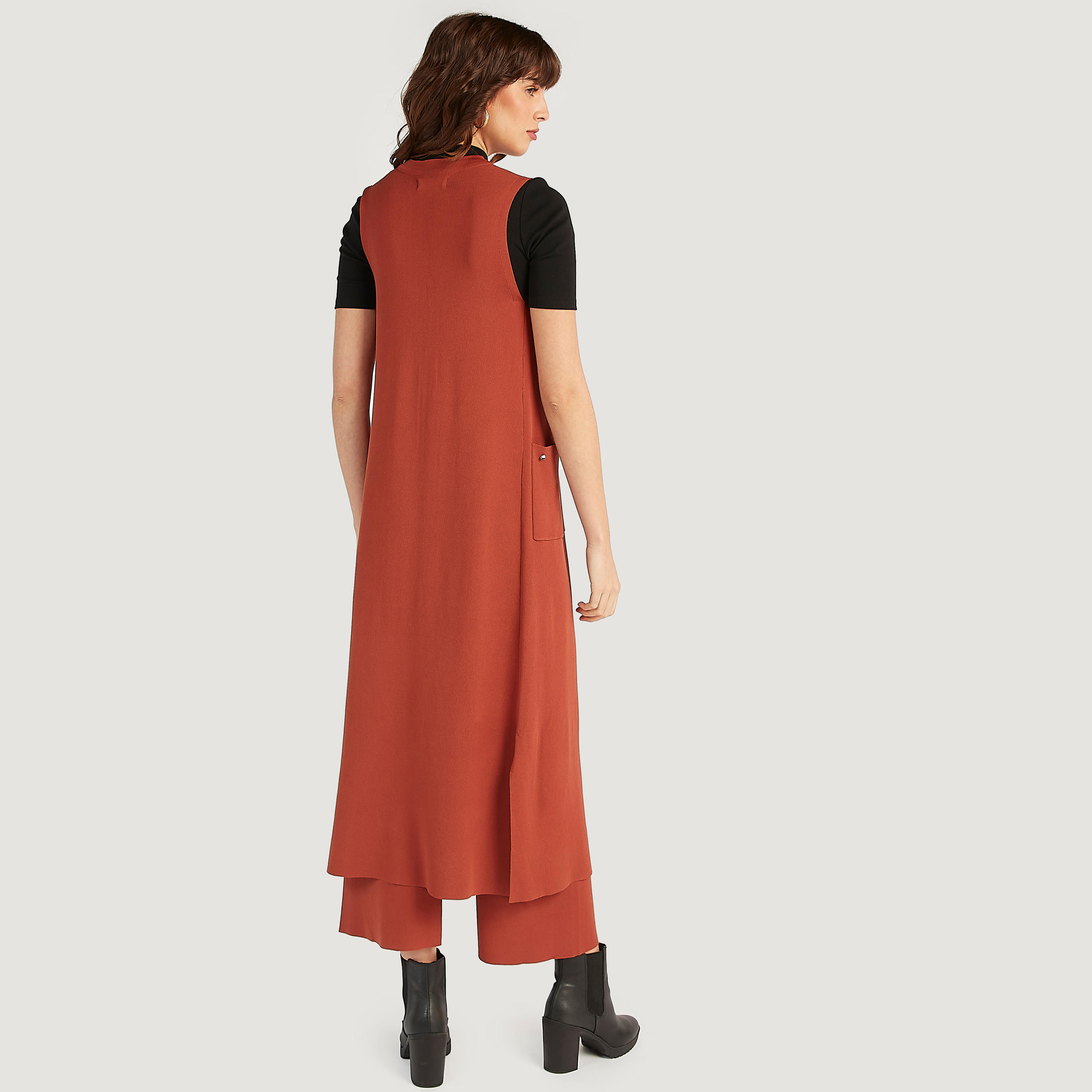 Iconic Longline Sleeveless Shrug with Button Closure and Pockets-women-clothing-coatsandjackets-coats-image-4