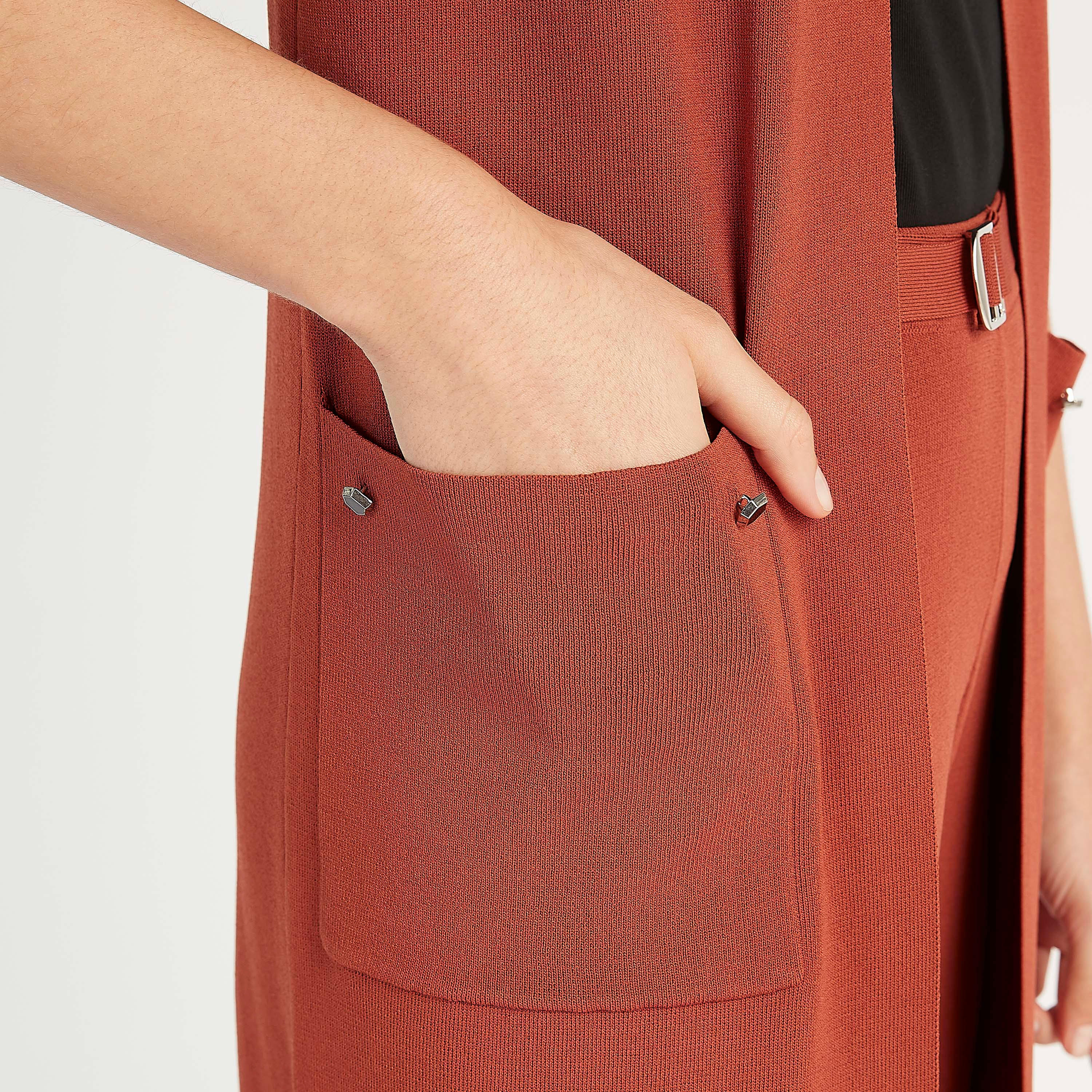 Iconic Longline Sleeveless Shrug with Button Closure and Pockets-women-clothing-coatsandjackets-coats-image-5