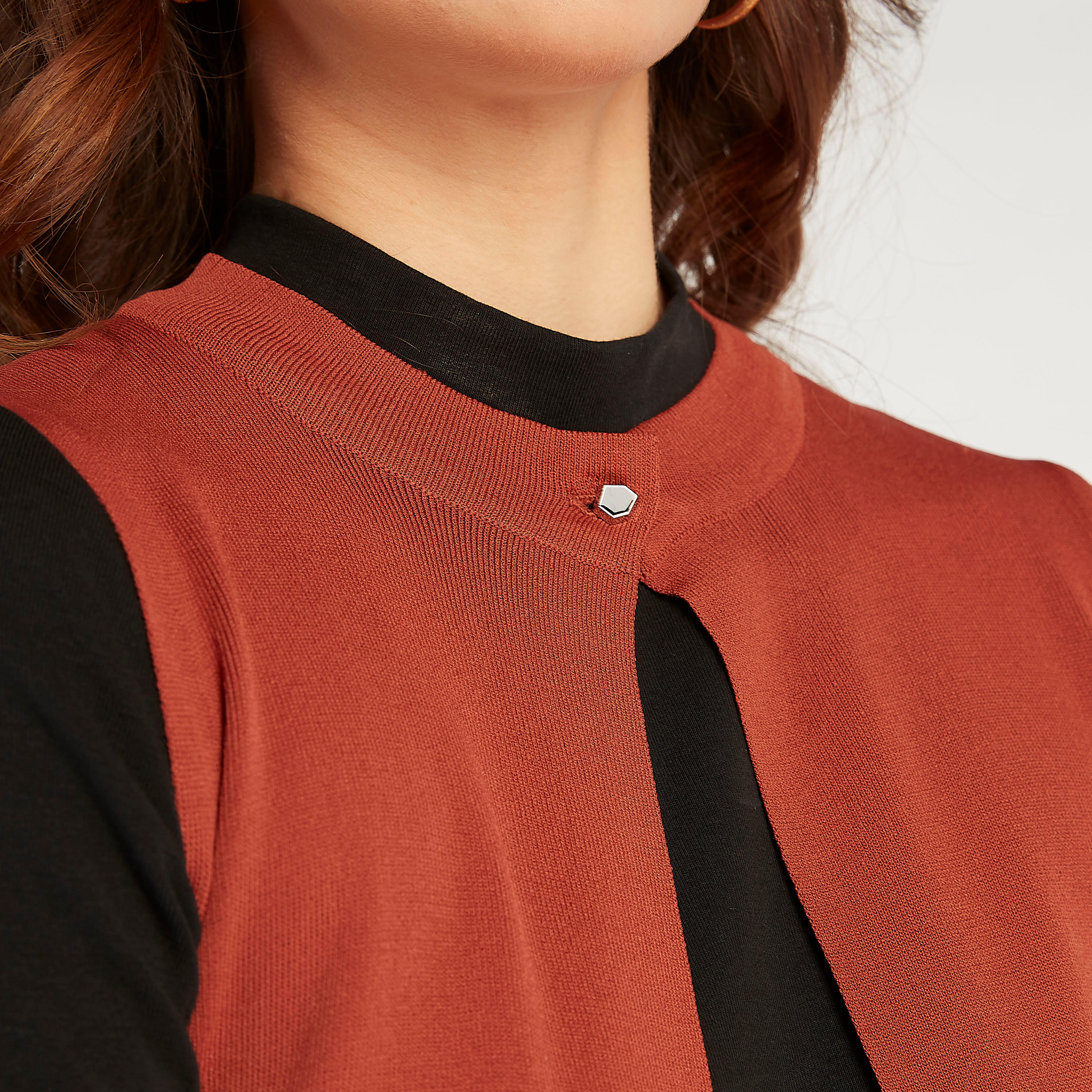 Iconic Longline Sleeveless Shrug with Button Closure and Pockets-women-clothing-coatsandjackets-coats-image-6