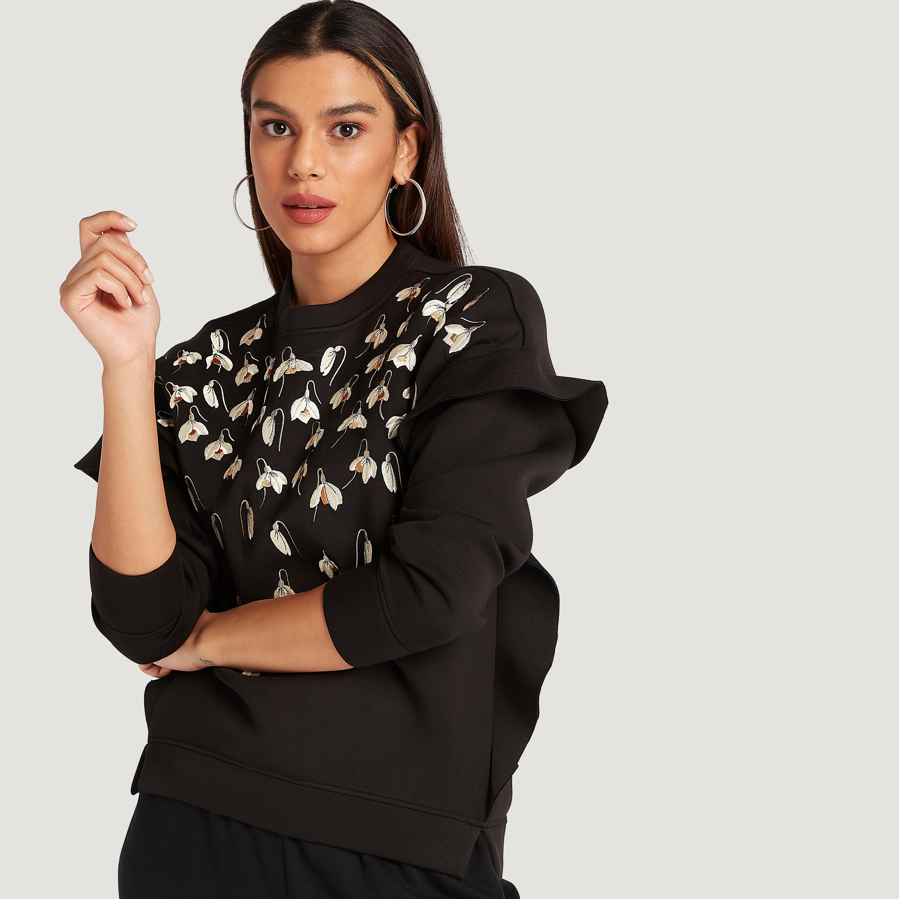 Iconic Embellished Sweatshirt with Long Sleeves and Crew Neck-women-winterwear-hoodiesandsweatshirts-sweatshirts-image-6
