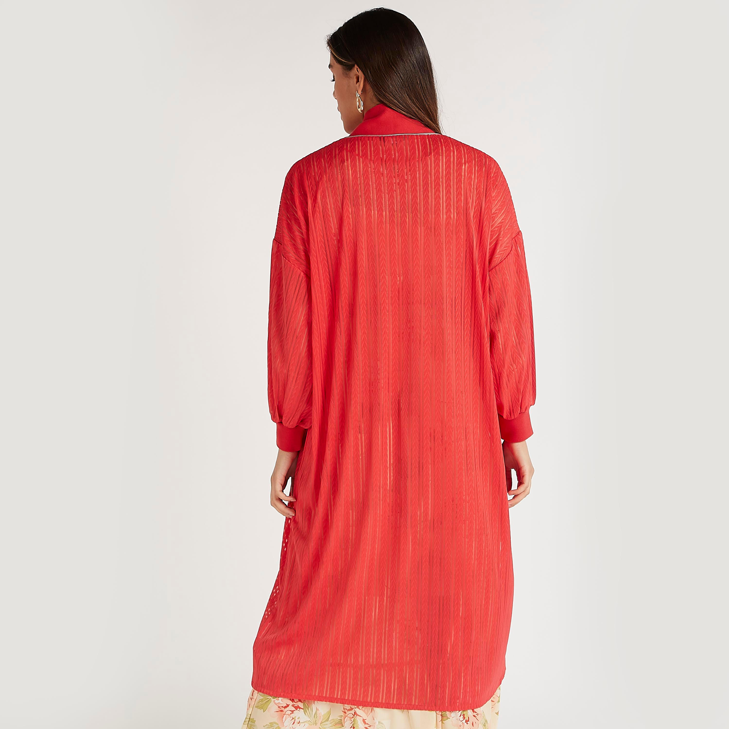 Iconic Textured Longline Shrug with Long Sleeves-women-winterwear-coatsandjackets-jackets-image-4