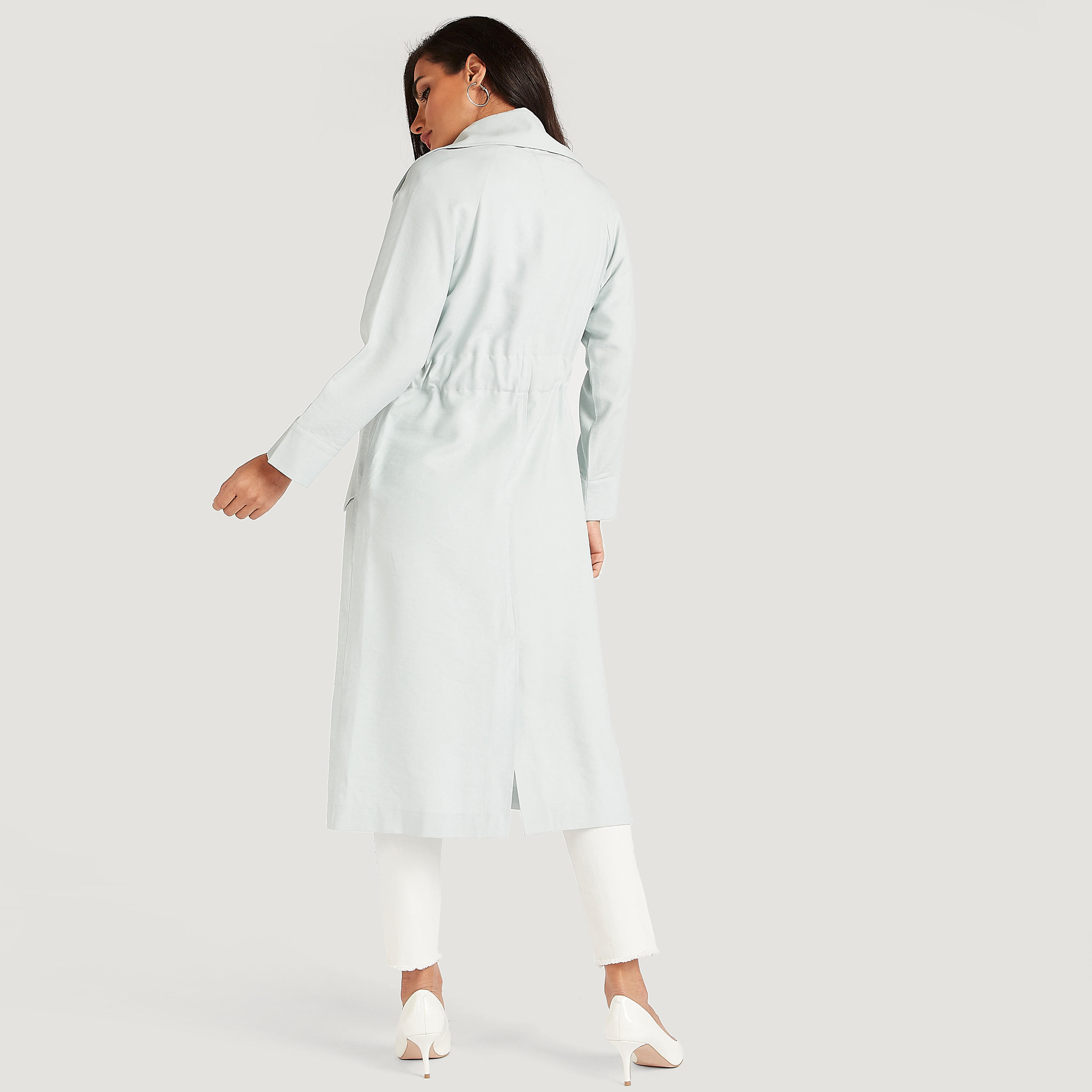 معطف سادة بحزام وأكمام طويلة-women-clothing-coatsandjackets-coats-image-4