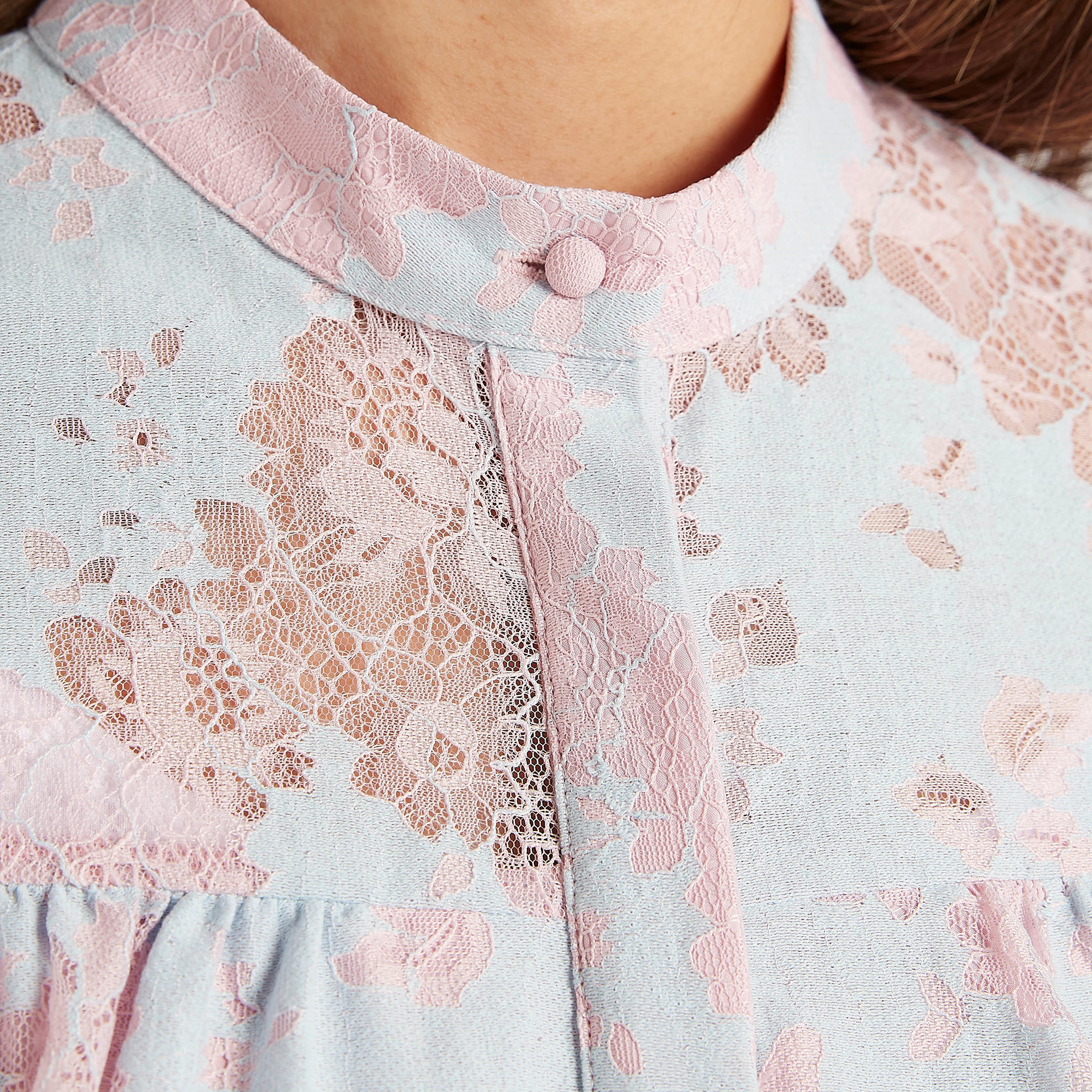 فستان إيه لاين دانتيل طويل بأكمام منفوخة من آيكونيك-women-clothing-dresses-image-5